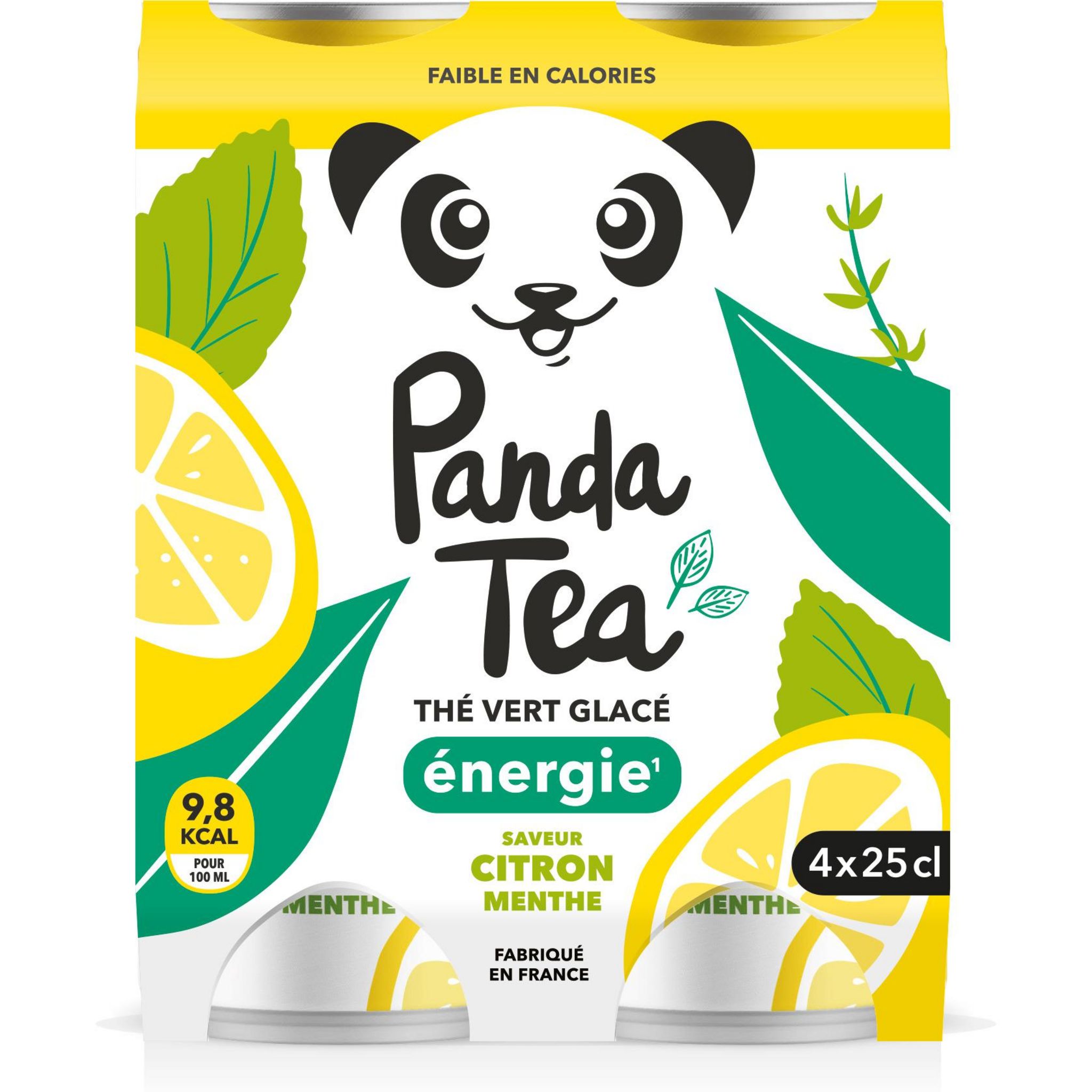 PANDA TEA Thé glacé Boost au citron et menthe boîte 4x25cl