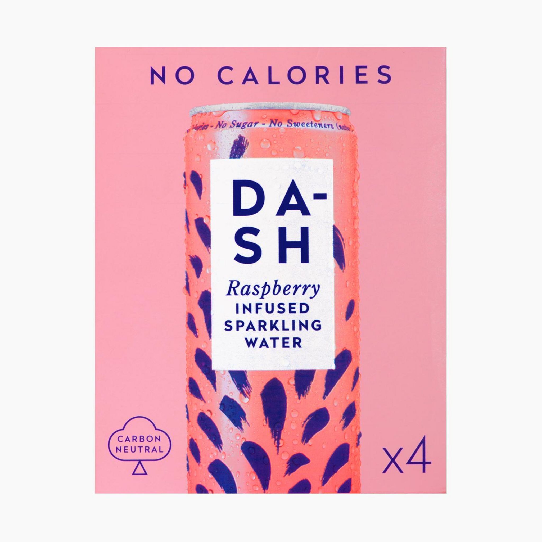 DASH WATER Eau gazeuse infusée à la framboise 4x33cl