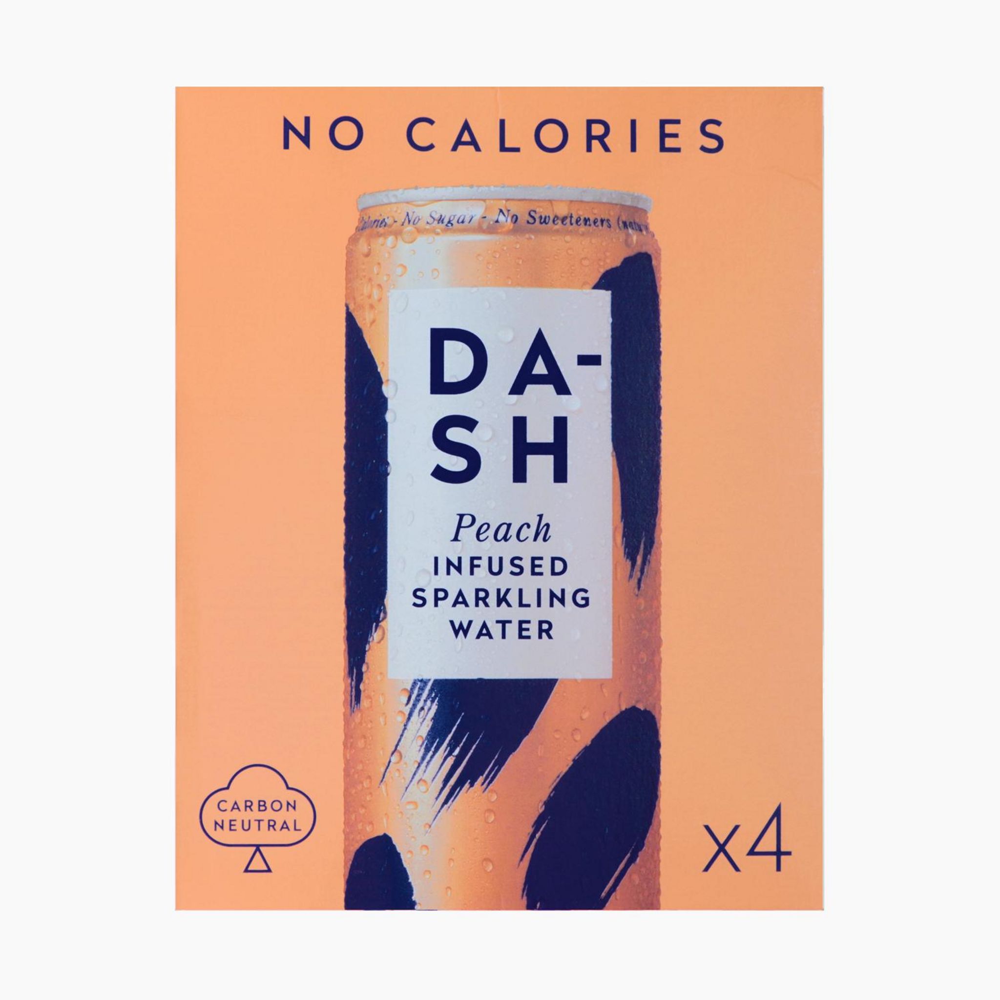 DASH WATER Eau gazeuse infusée à la pêche 4x33cl