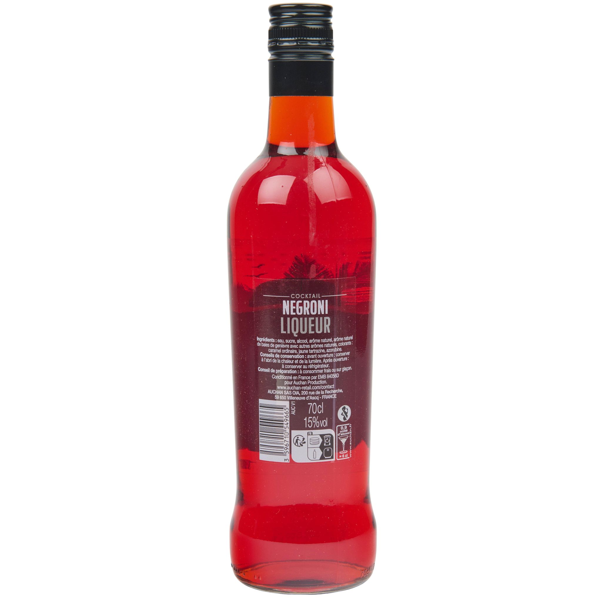 Voir la diapositive 2 : AUCHAN Negroni Cocktail collection 15% 70cl