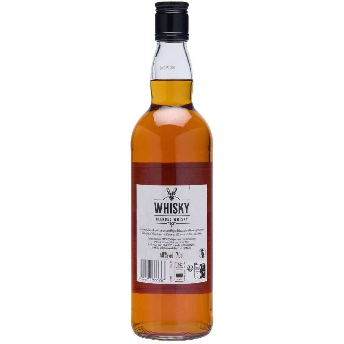 Whisky blended 40% 70cl