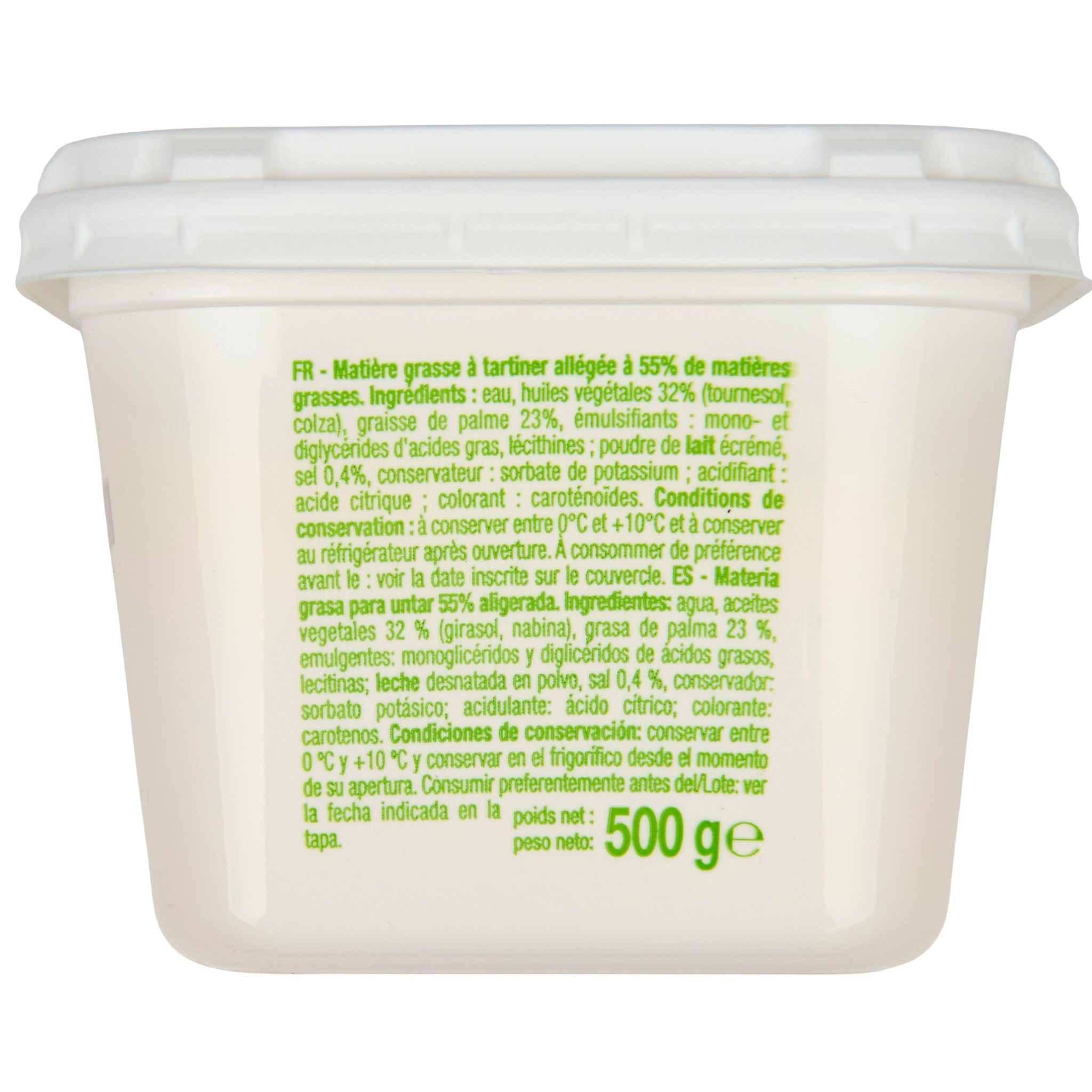 Voir la diapositive 3 : POUCE Matière grasse à tartiner allégée 55% MG 500g