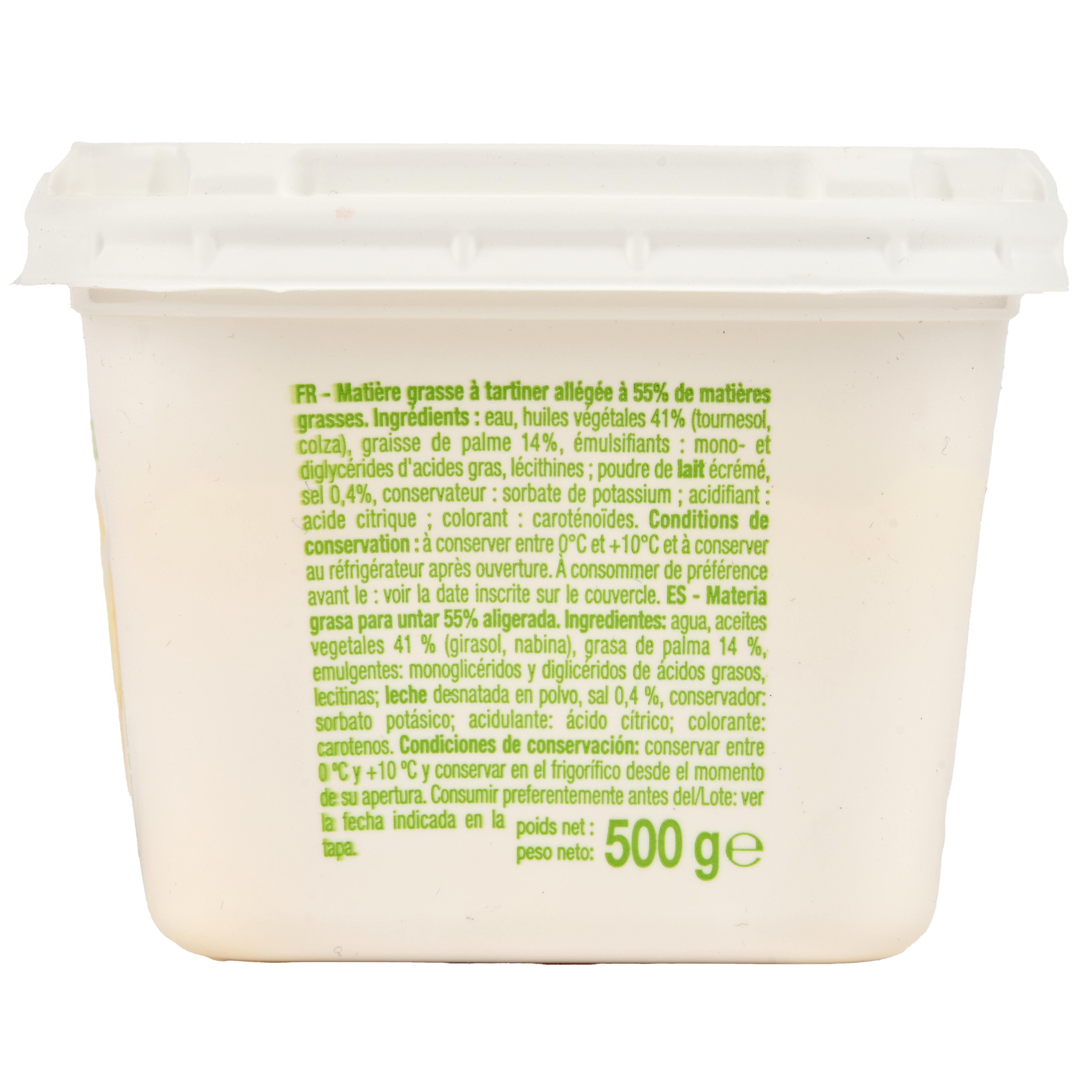 Voir la diapositive 4 : POUCE Matière grasse à tartiner allégée 55% MG 500g