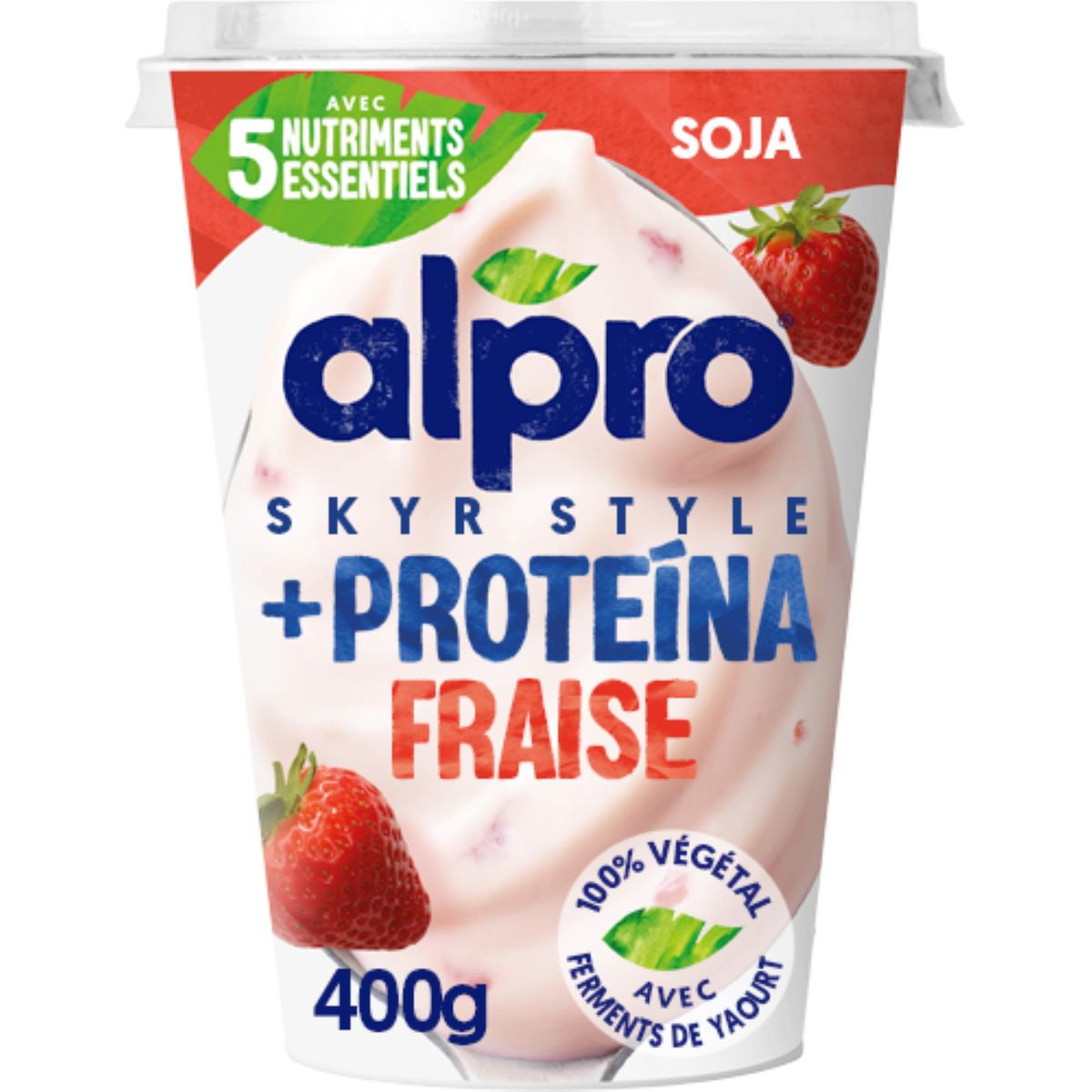 ALPRO Skyr végétal protéiné fraise 400g