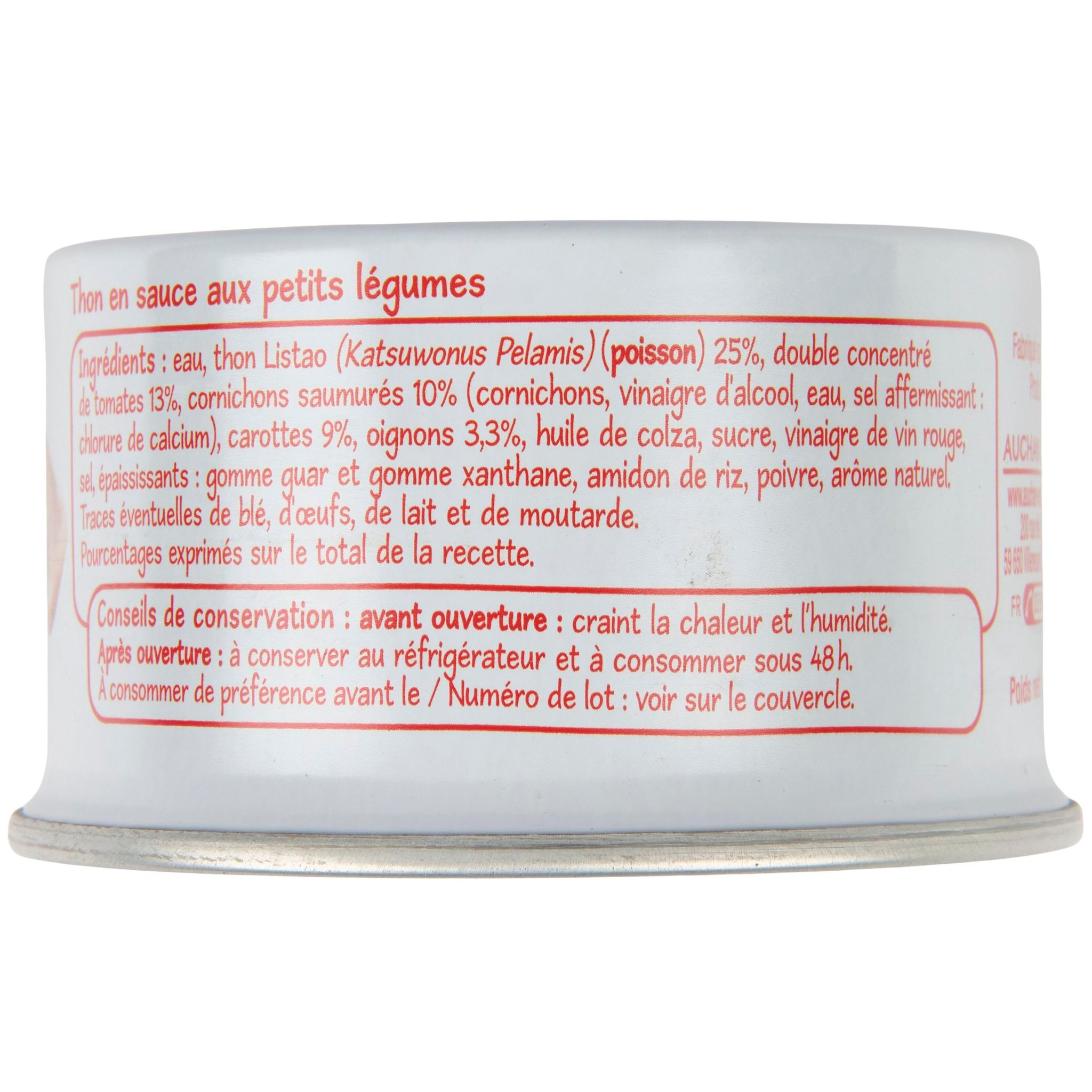 Voir la diapositive 2 : POUCE Thon à la catalane 135g