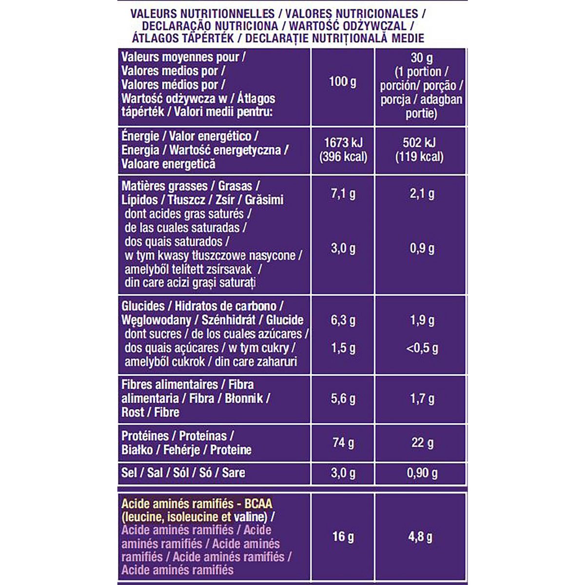 AUCHAN EAT'N MOVE Whey poudre protéinée saveur chocolat 25 doses 750g