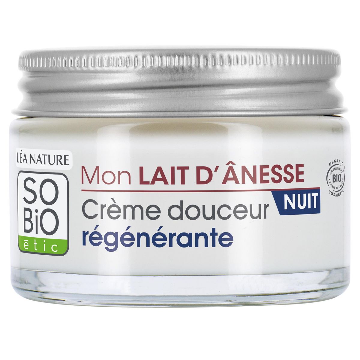 SO BIO ETIC Mon Lait D'Anesse Crème de nuit douceur régénérante tous types de peaux 50ml