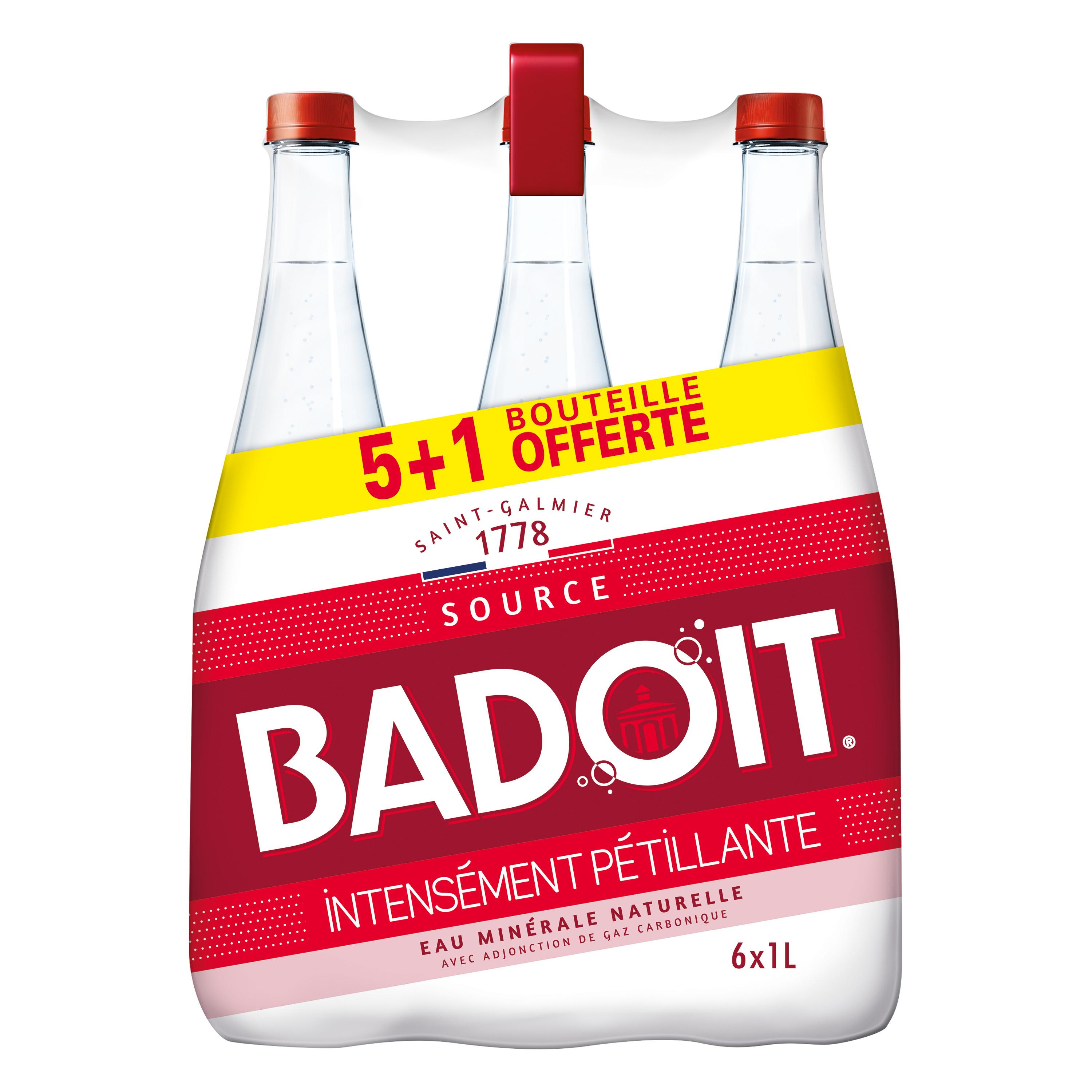 BADOIT Eau minérale naturelle pétillante 5+1 offerte 6x1l