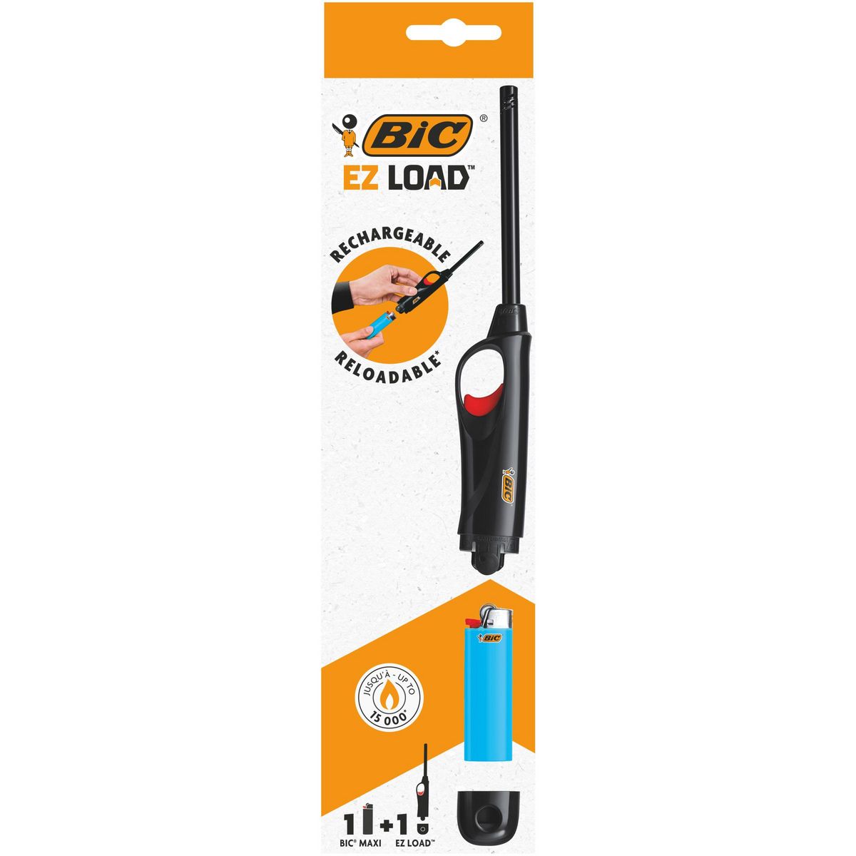 BIC Briquet multi-usage rechargeable avec recharge 2 pièces