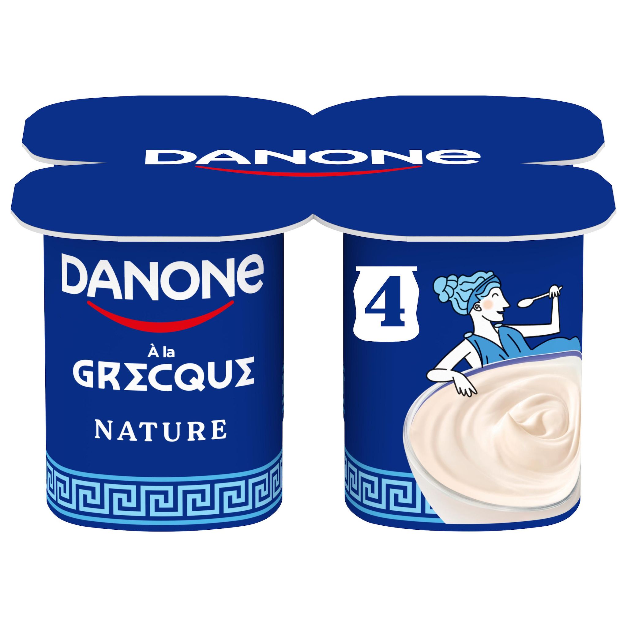 Voir la diapositive 2 : DANONE Yaourt à la grecque nature 4x110g