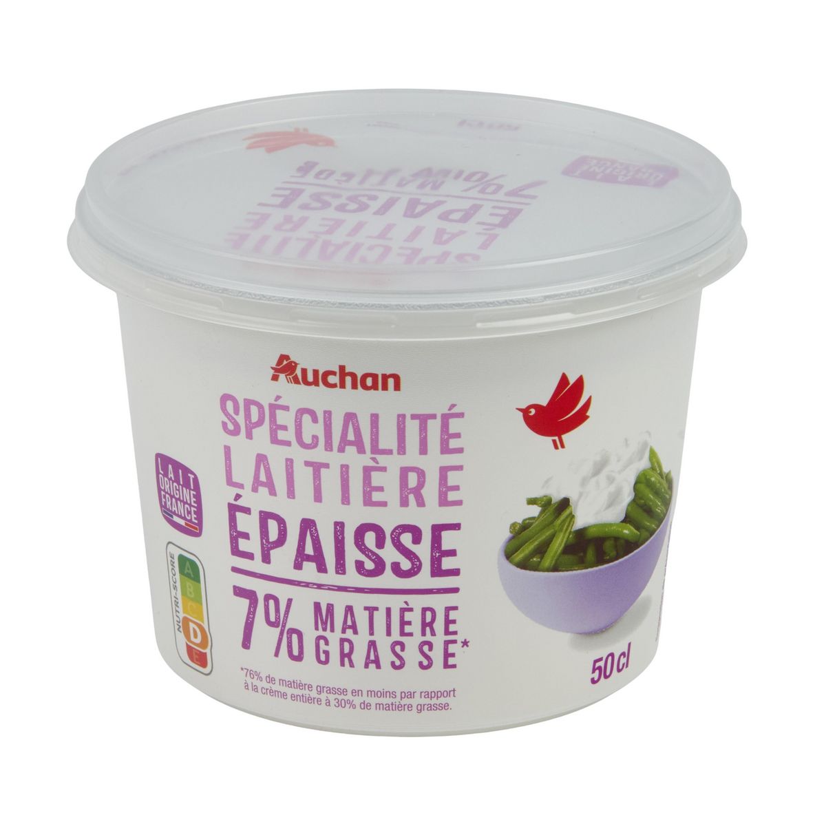 AUCHAN Spécialité laitière épaisse 7%MG 50cl