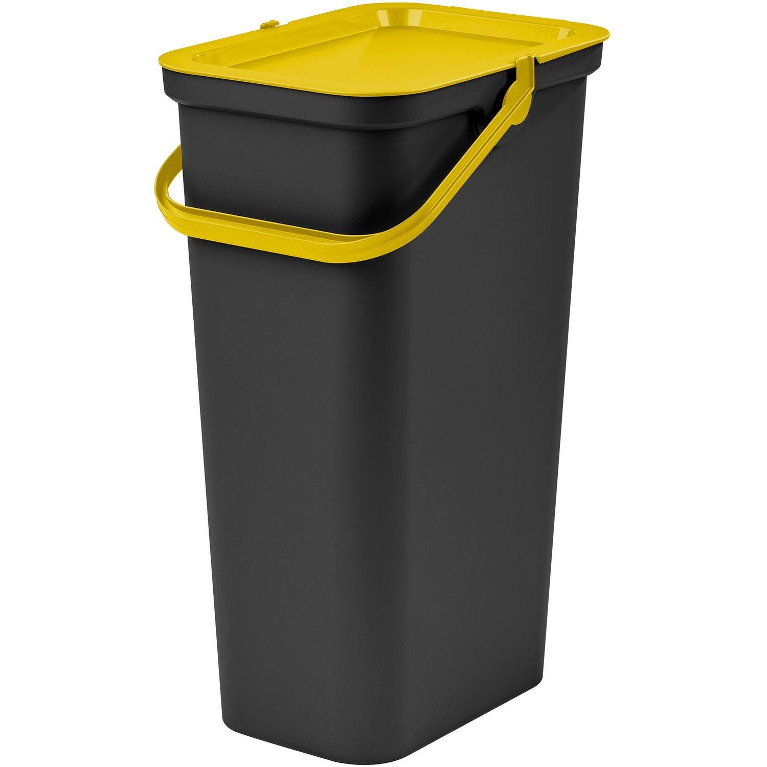 ACTUEL Bac de recyclage couvercle jaune 1 pièce