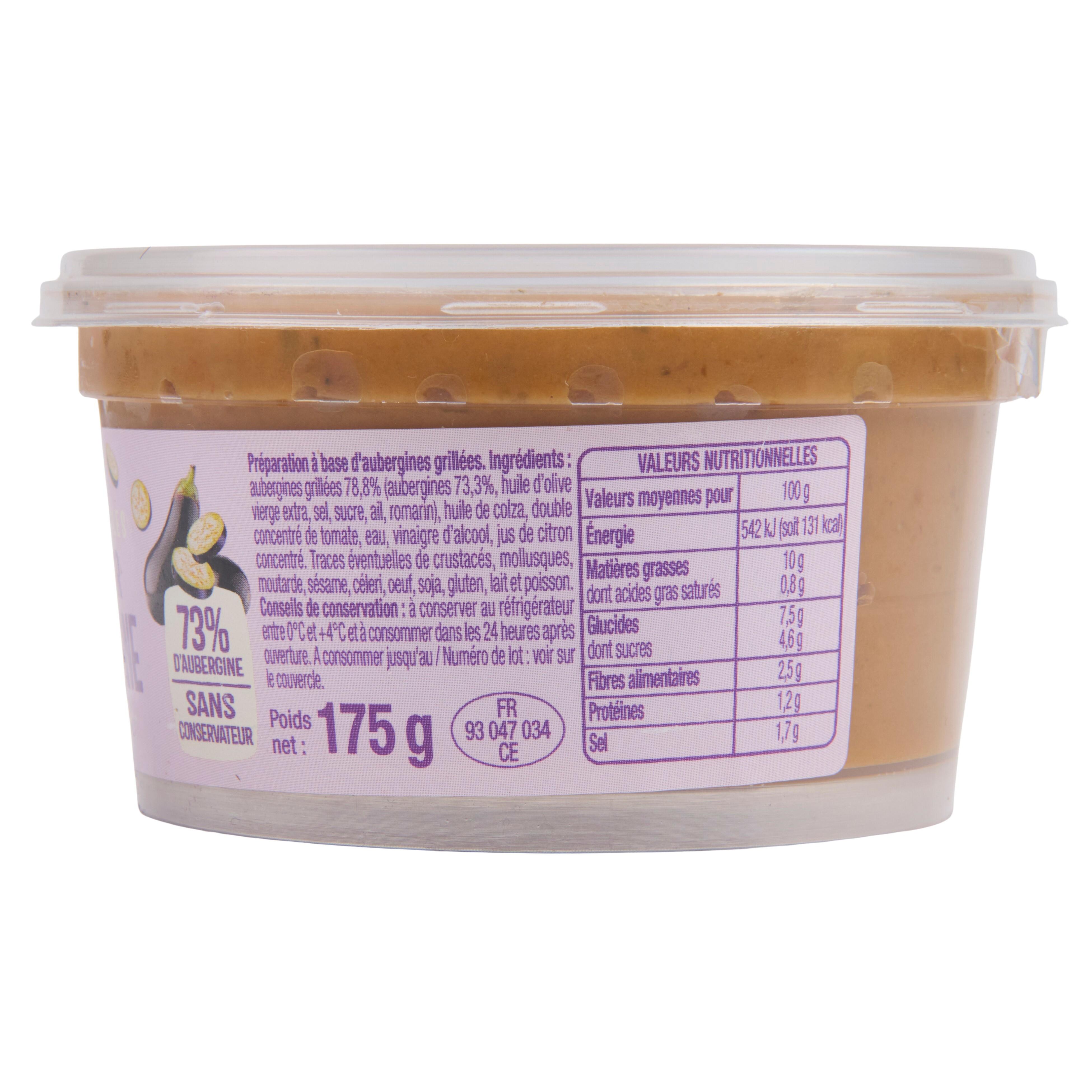 Voir la diapositive 2 : AUCHAN Les tartinables Caviar d'aubergine 175g