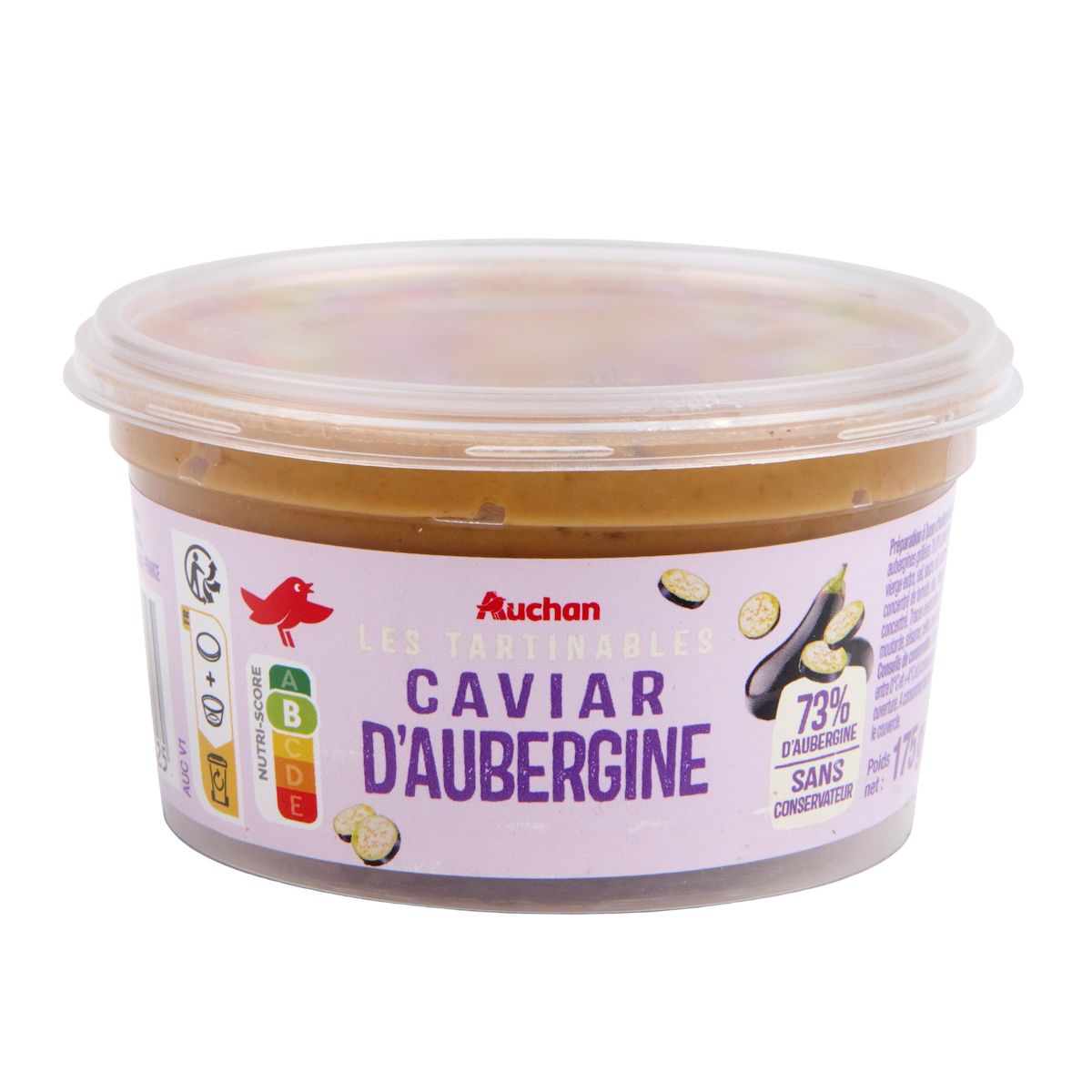 AUCHAN Les tartinables Caviar d'aubergine 175g