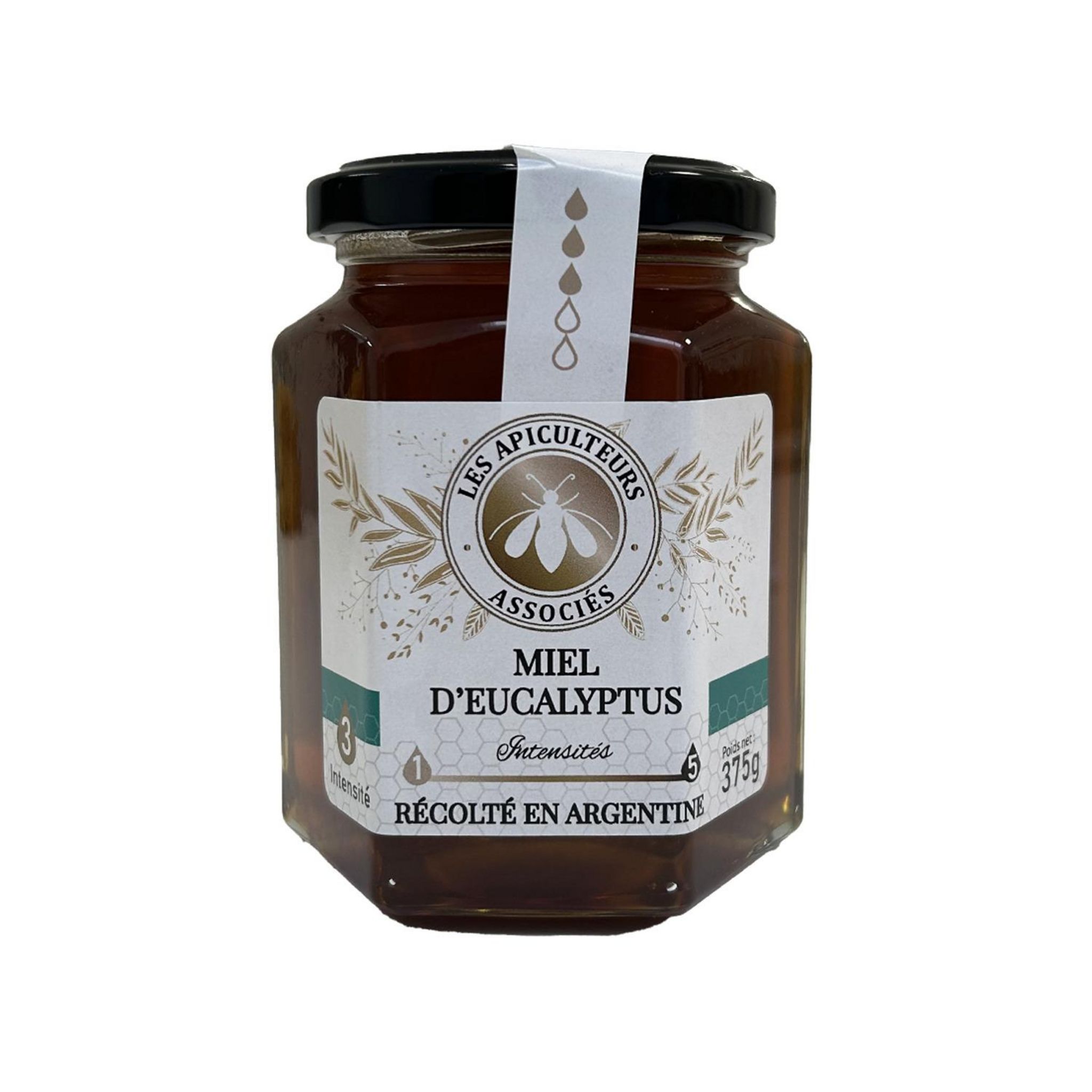 LES APICULTEURS ASSOCIÉS Miel d'eucalyptus intensité 3 375g