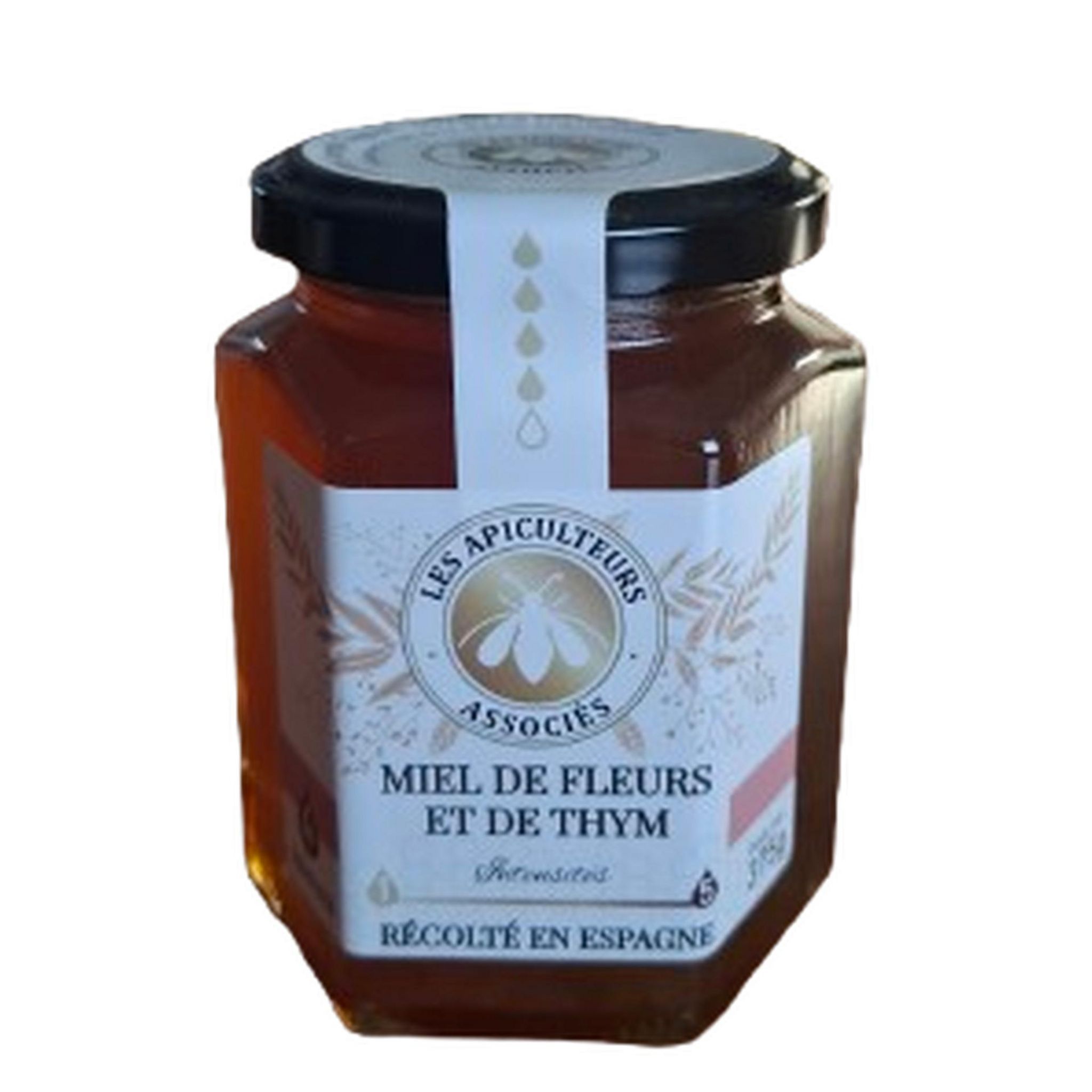 LES APICULTEURS ASSOCIÉS Miel de fleurs et de thym 375g