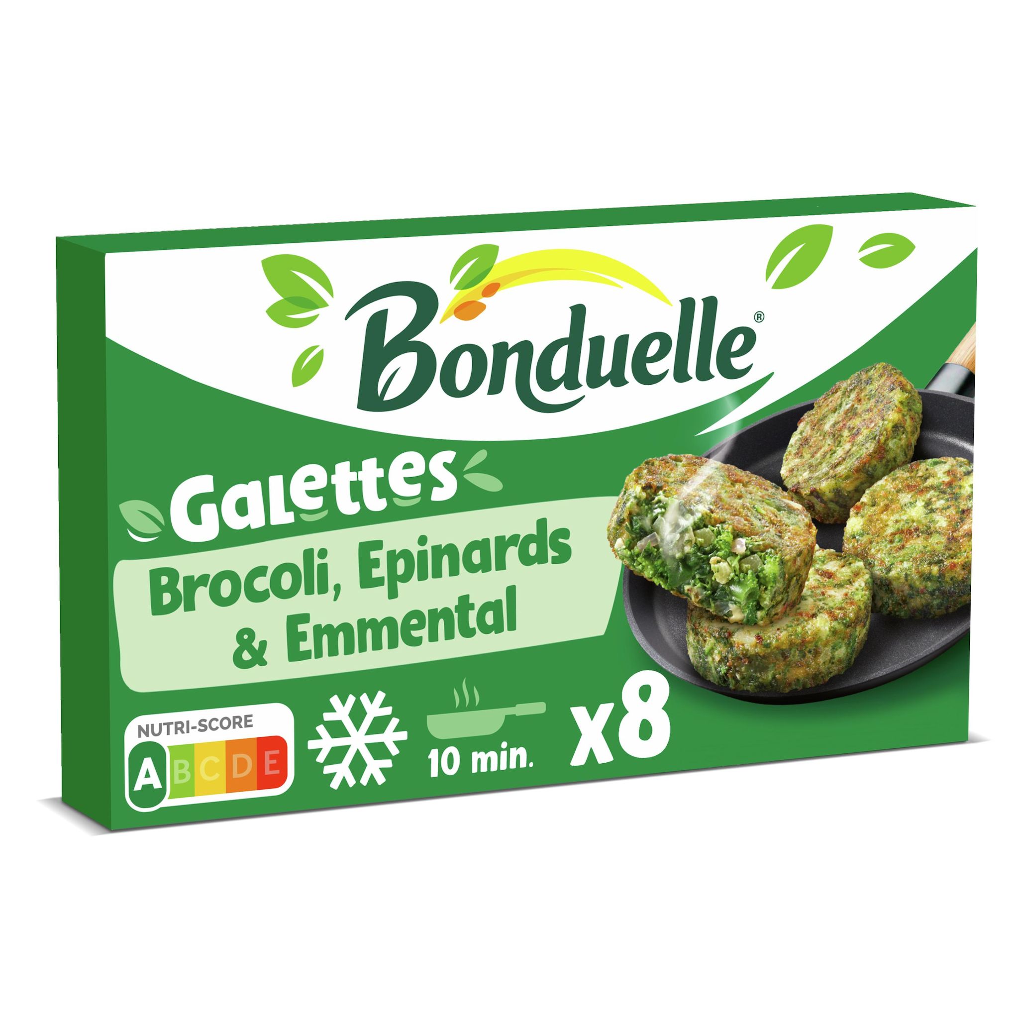 Voir la diapositive 2 : BONDUELLE Galettes a poeler brocoli épinard emmental 300g