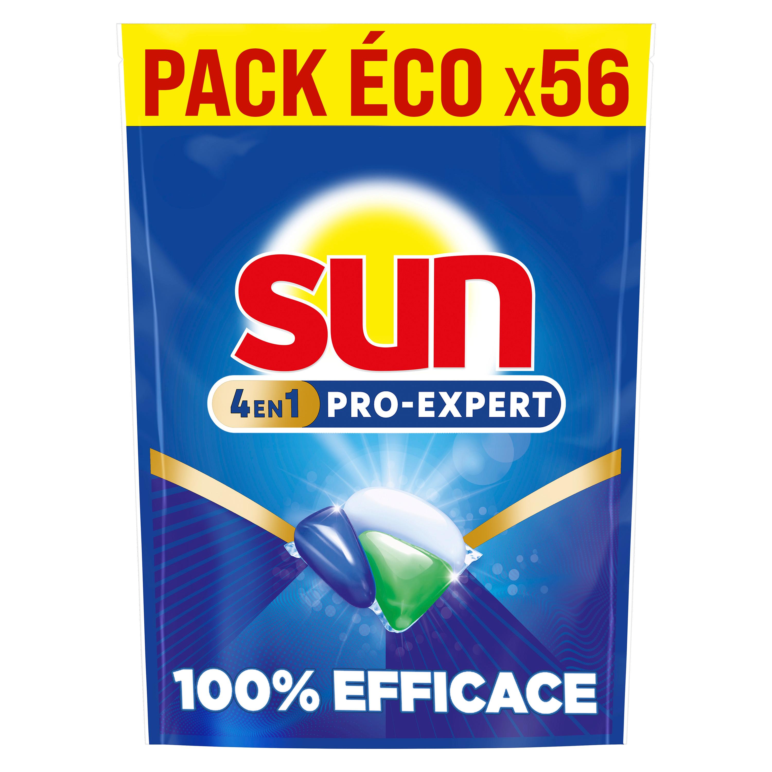 Voir la diapositive 2 : SUN Capsules lave-vaisselle 4 en 1 56 lavages 840g