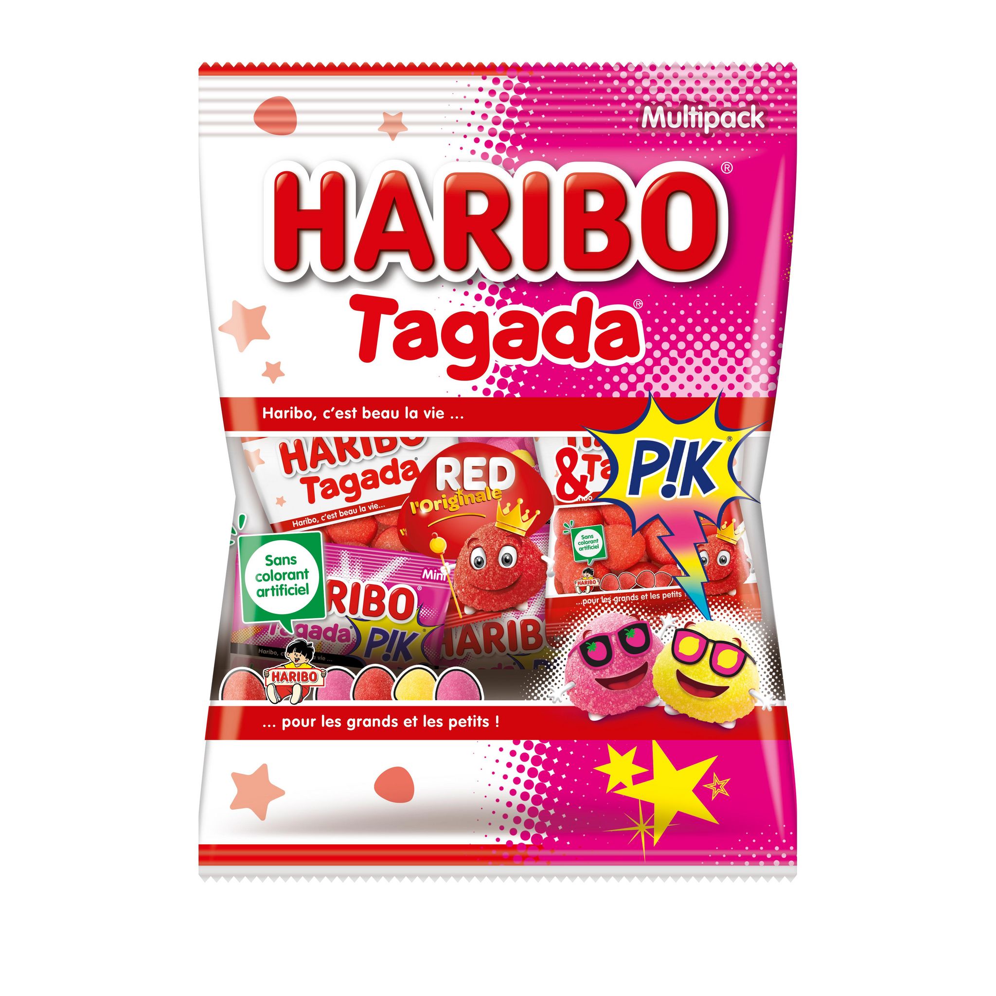 HARIBO Assortiment de bonbons Tagada gélifiés et aromatisés 240g