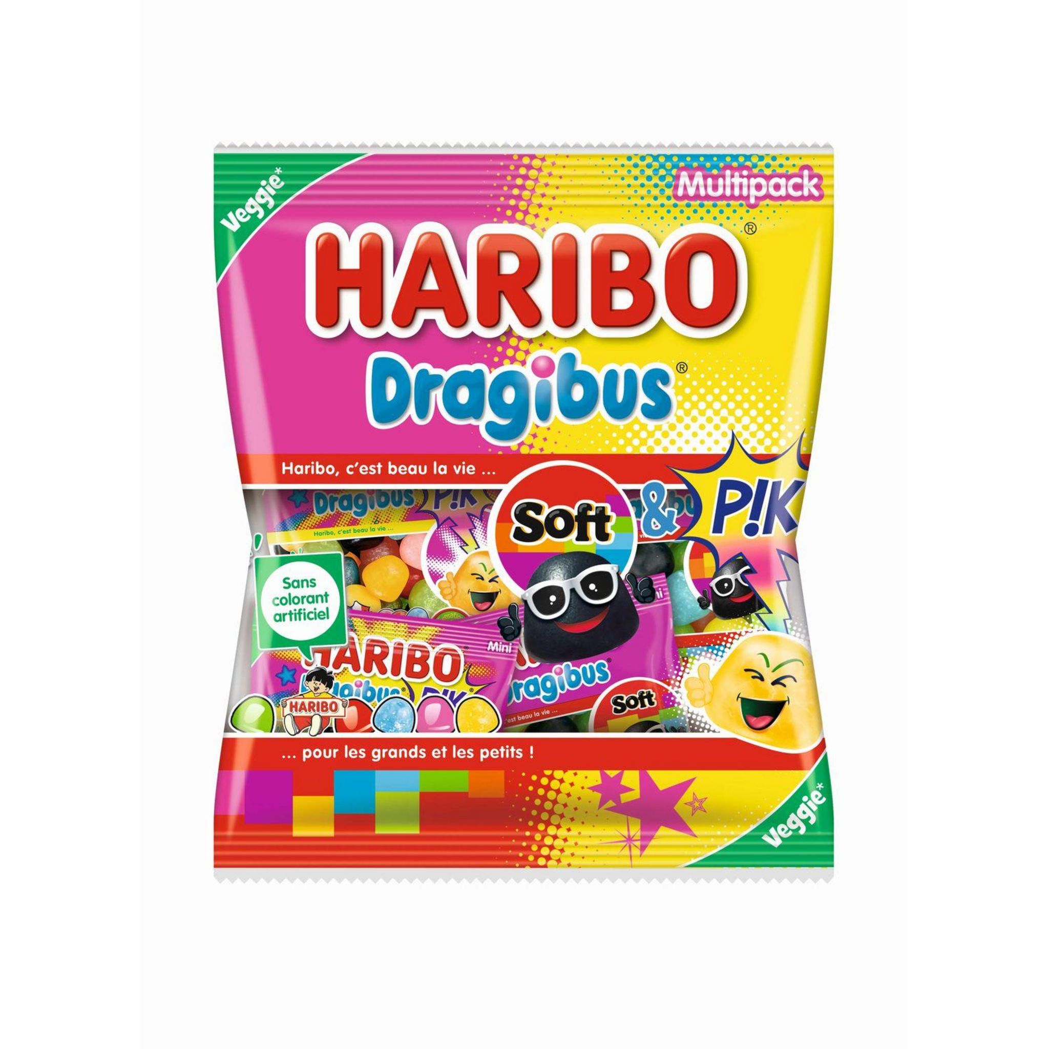 HARIBO Bonbons Dragibus doux et piquant 240g