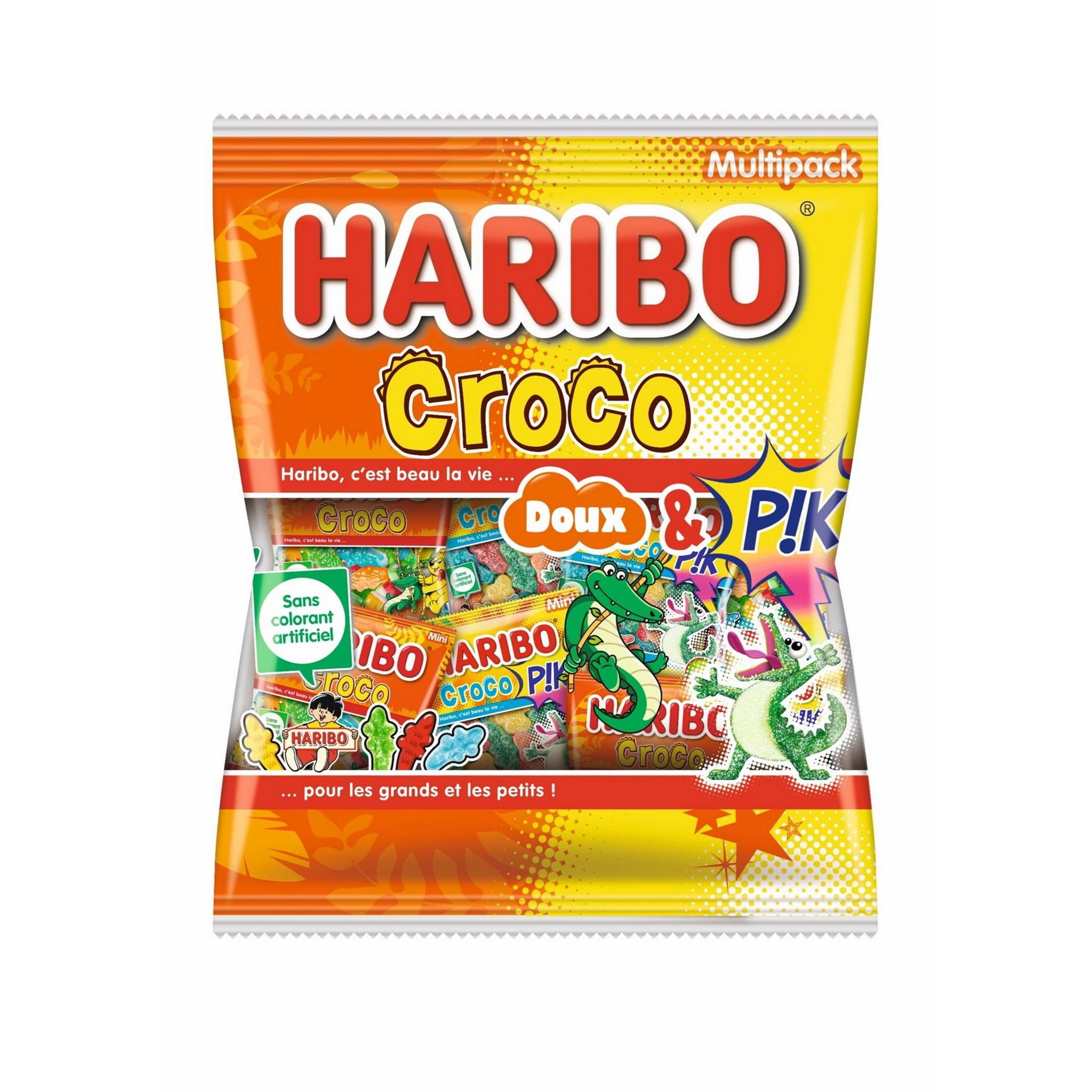 HARIBO Bonbons gélifiés Croco doux et piquants 240g