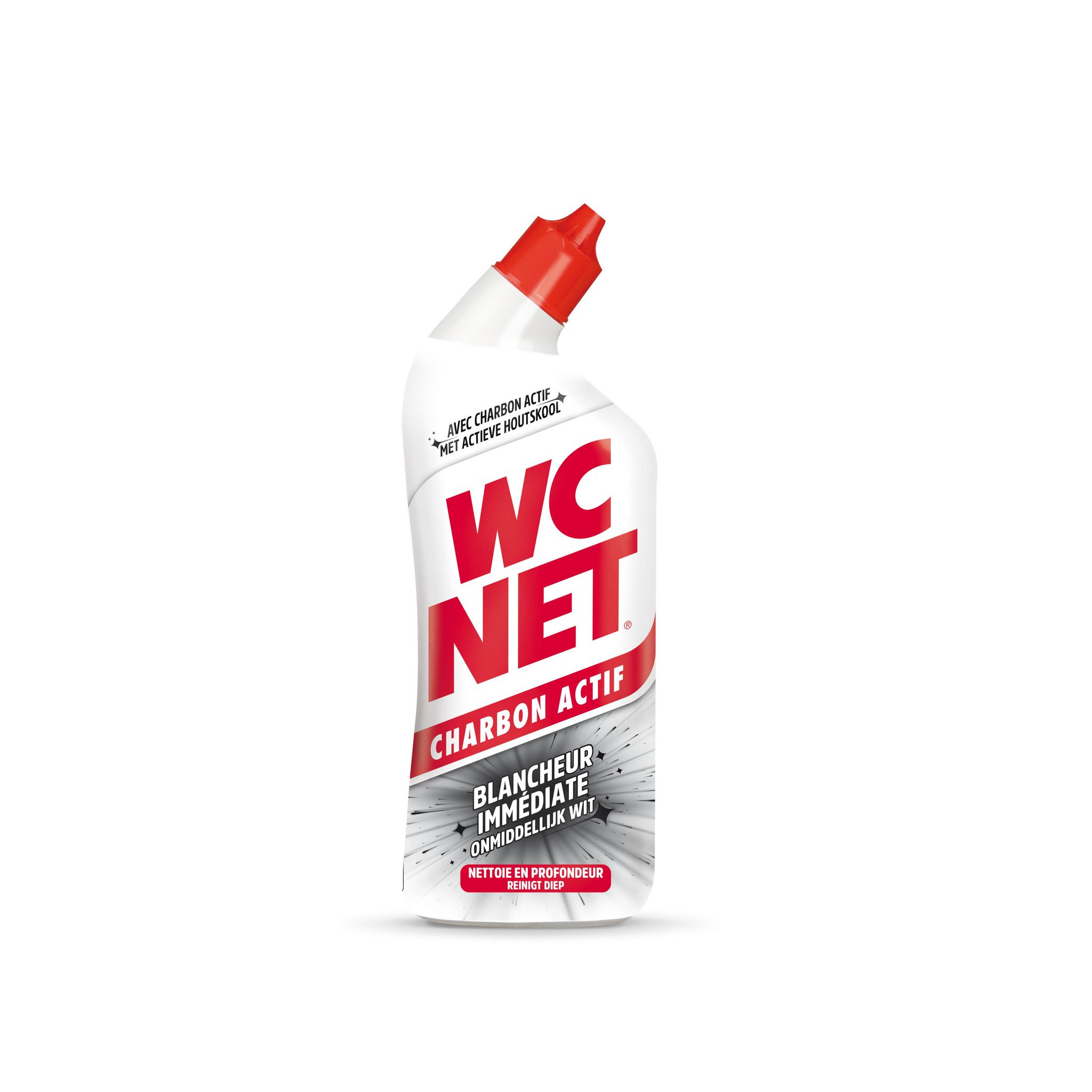 WC NET Gel nettoyant charbon actif blancheur sans javel 750ml