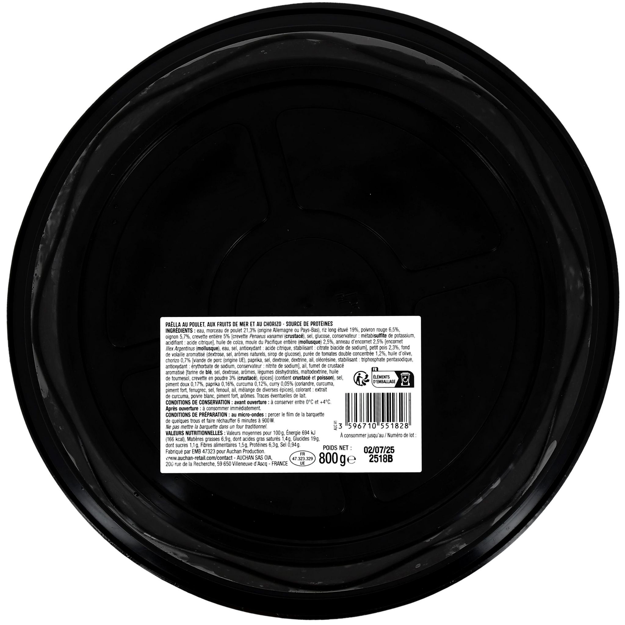 Voir la diapositive 2 : AUCHAN Paëlla royale familiale 800g