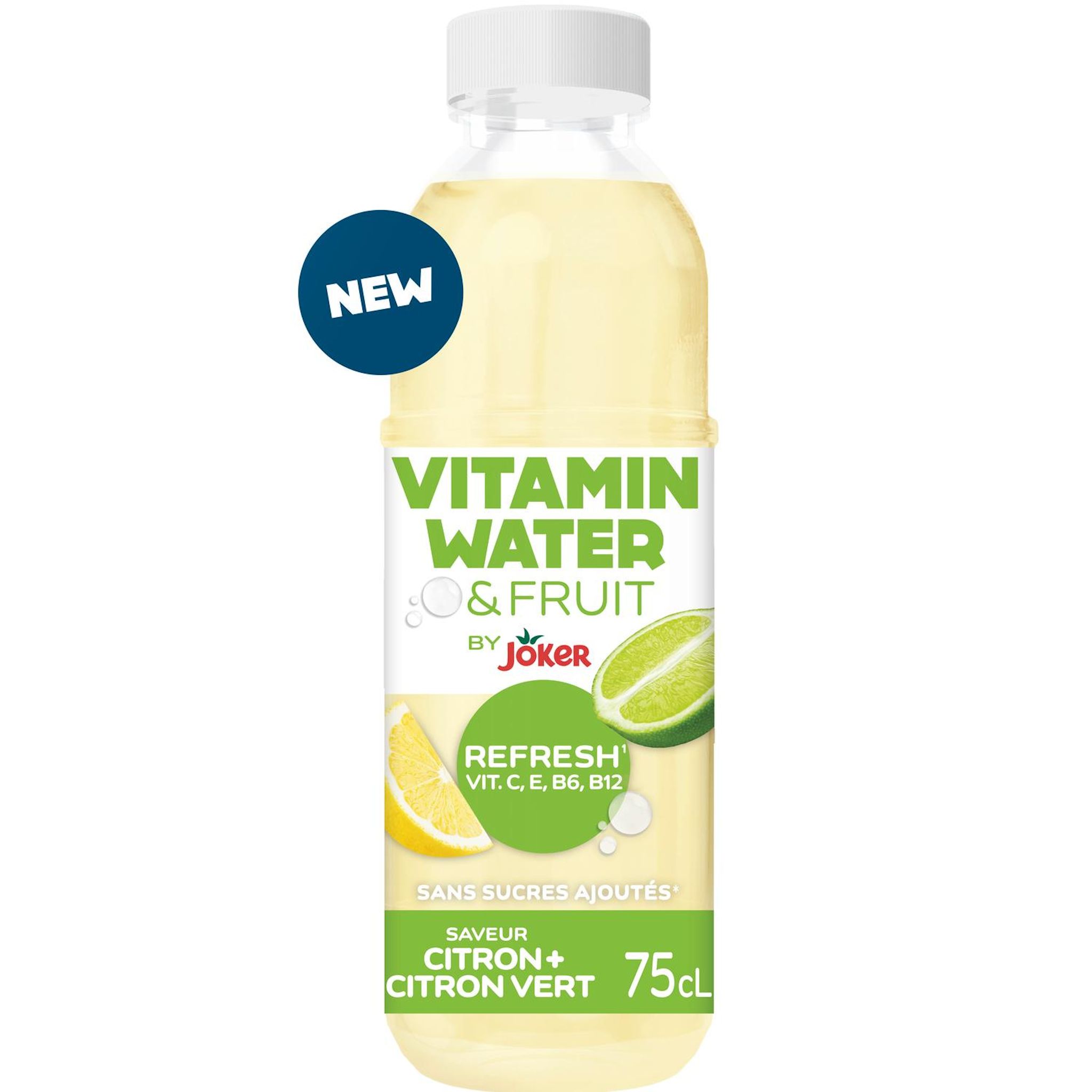 VITAMIN WATER & FRUIT Boisson rafraîchissante au citron et citron vert 75cl
