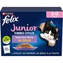 Voir la diapositive 2 : FELIX Junior Sachets repas tendres effilés sélection mixte en gelée pour chaton 12 sachets 12x85g