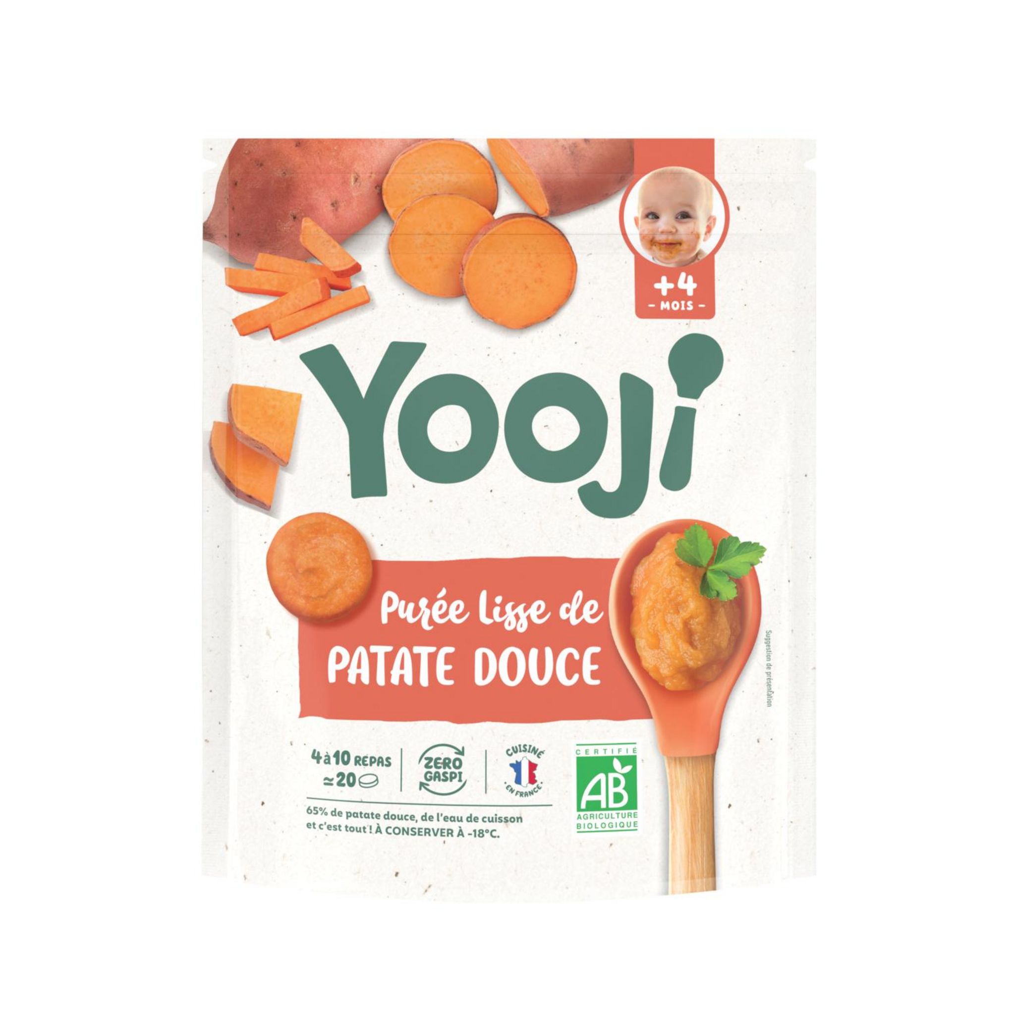 YOOJI Purée de patates douces bio dés 4 mois 400g