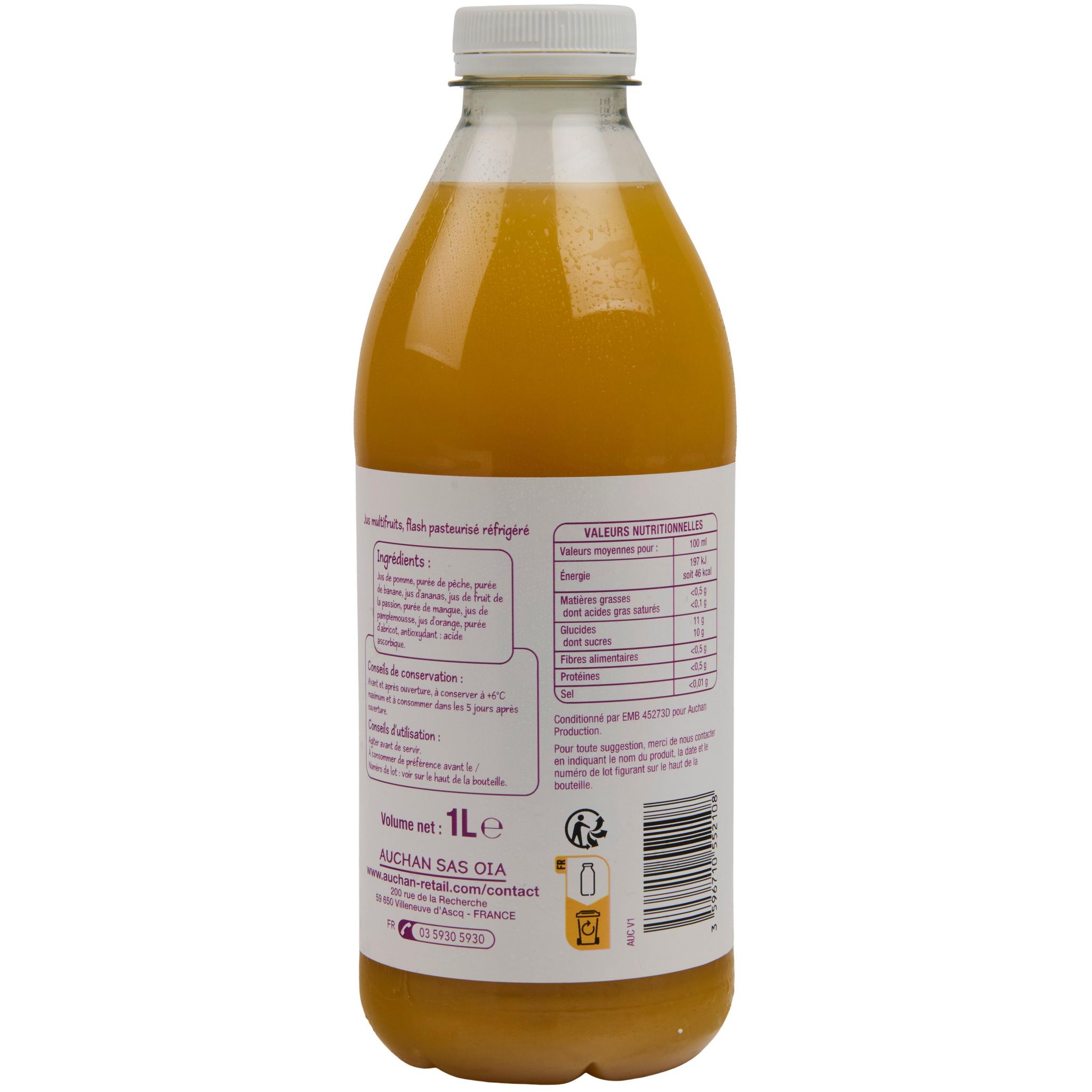 Voir la diapositive 2 : POUCE Jus multifruits 1l