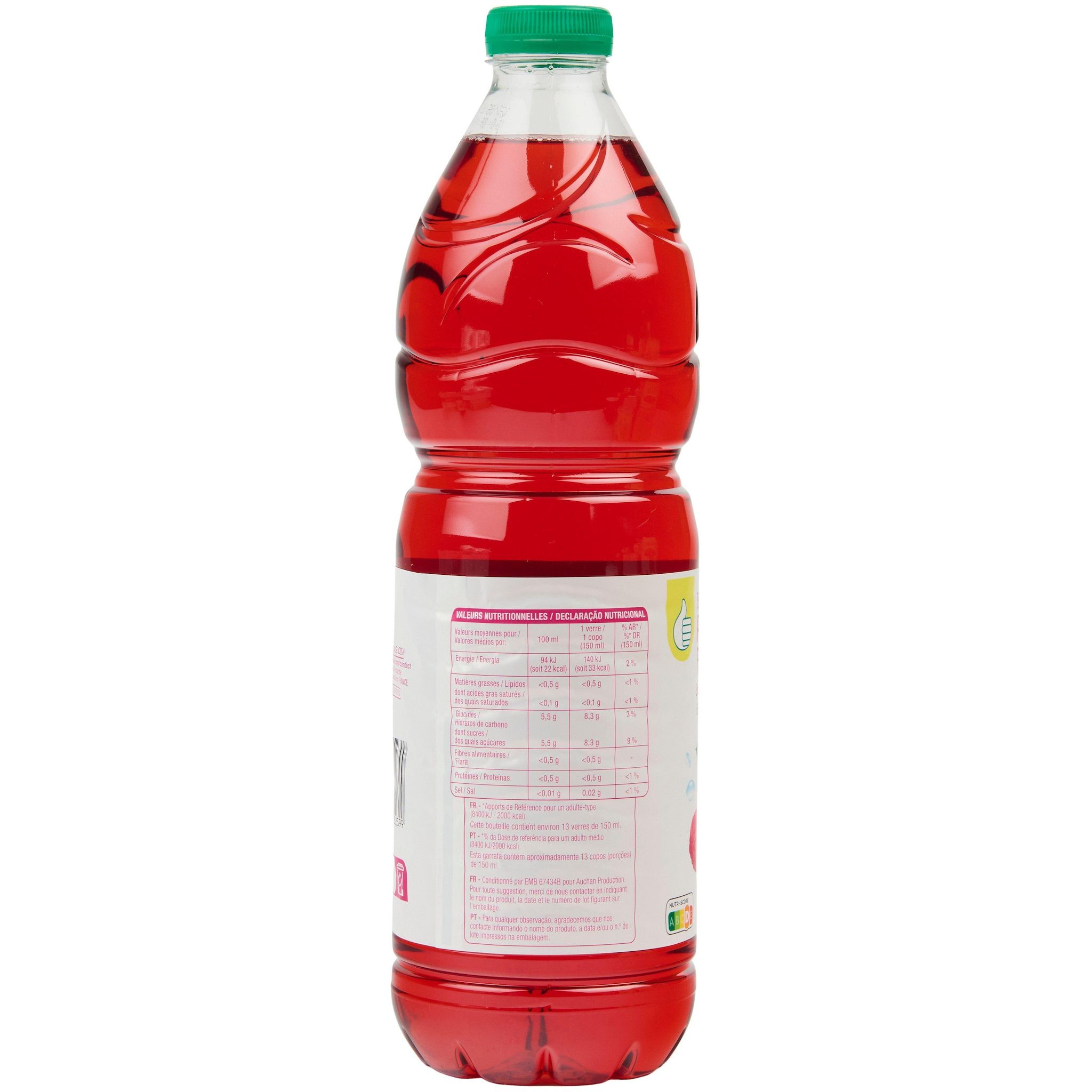 Voir la diapositive 2 : POUCE Jus de pomme cassis framboise 2l