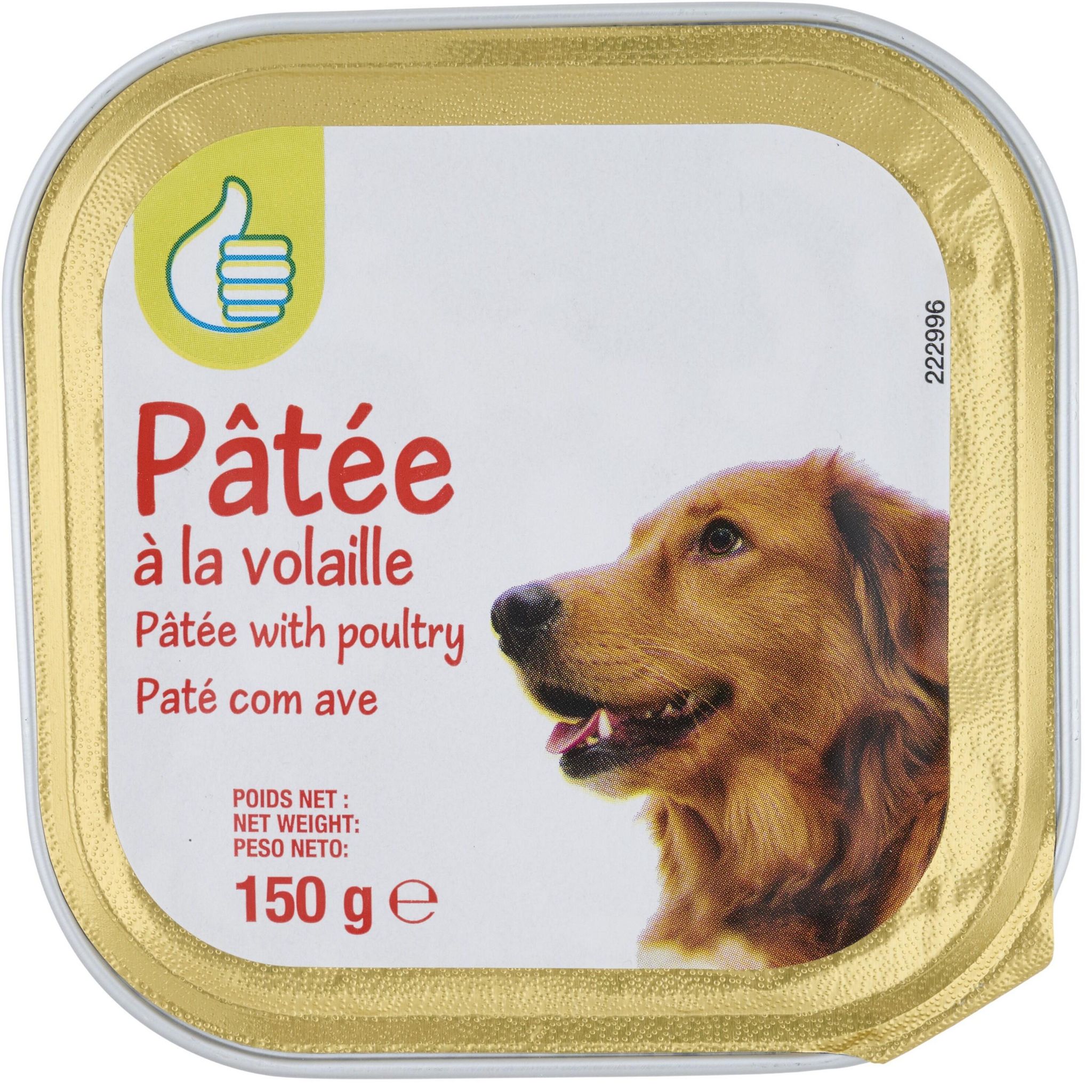POUCE Barquette volaille pour chien 1pièce