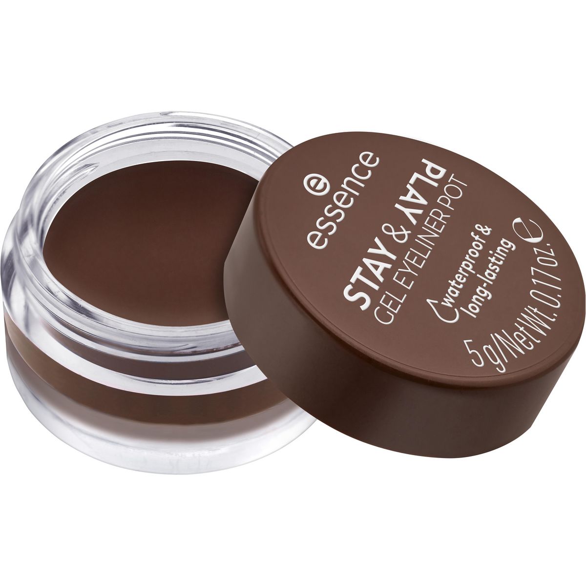 ESSENCE Stay & Play Gel eyeliner waterproof et long lasting pot 02 brown 5g