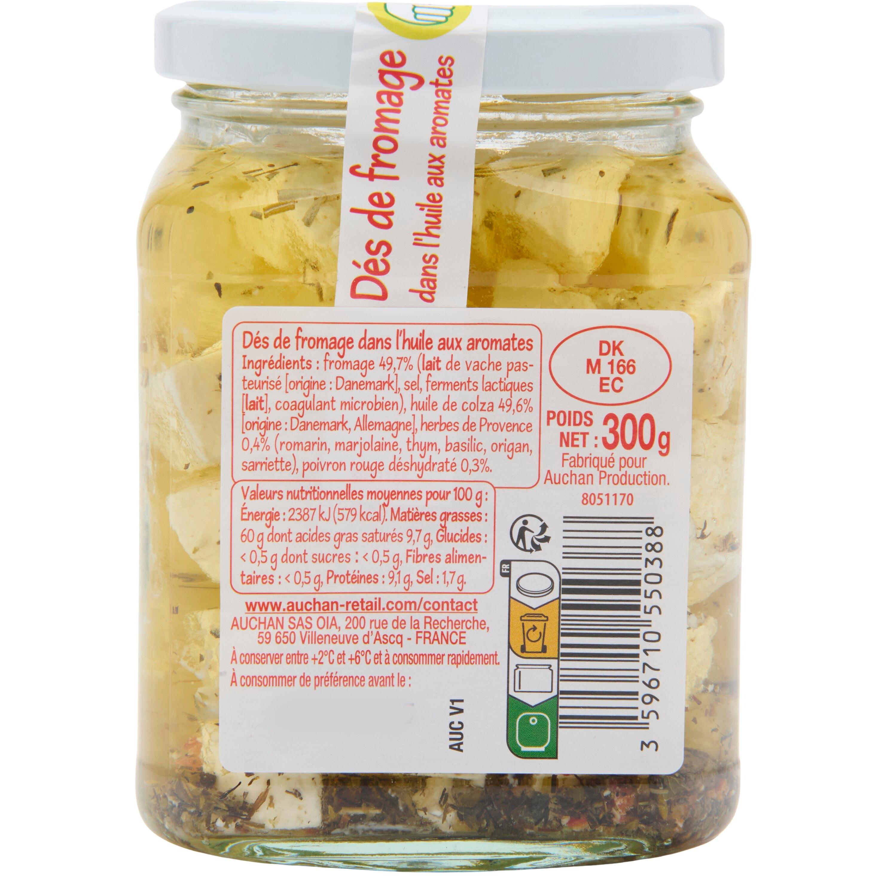 Voir la diapositive 2 : POUCE Dés de Fromage Dans L'huile 300g