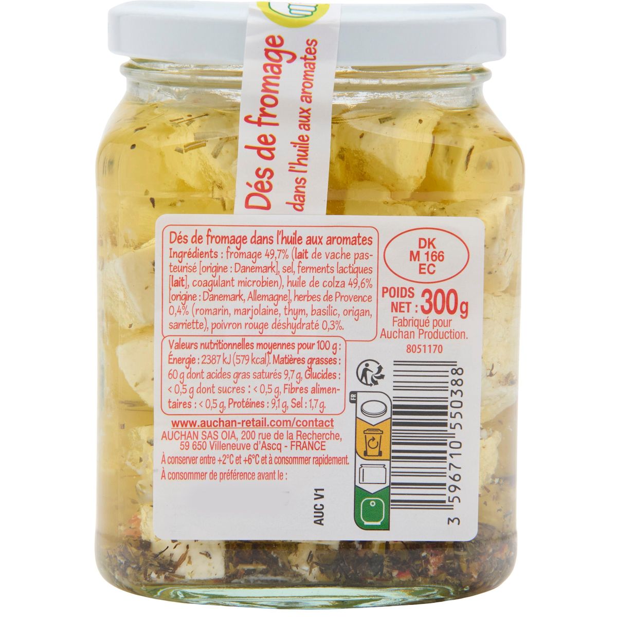 POUCE Dés de Fromage Dans L'huile 300g