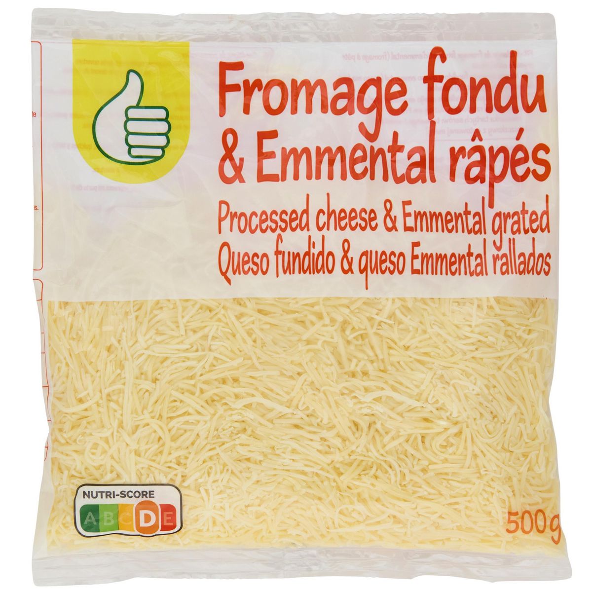 POUCE Fromage Fondu Emmental Rapé 500g