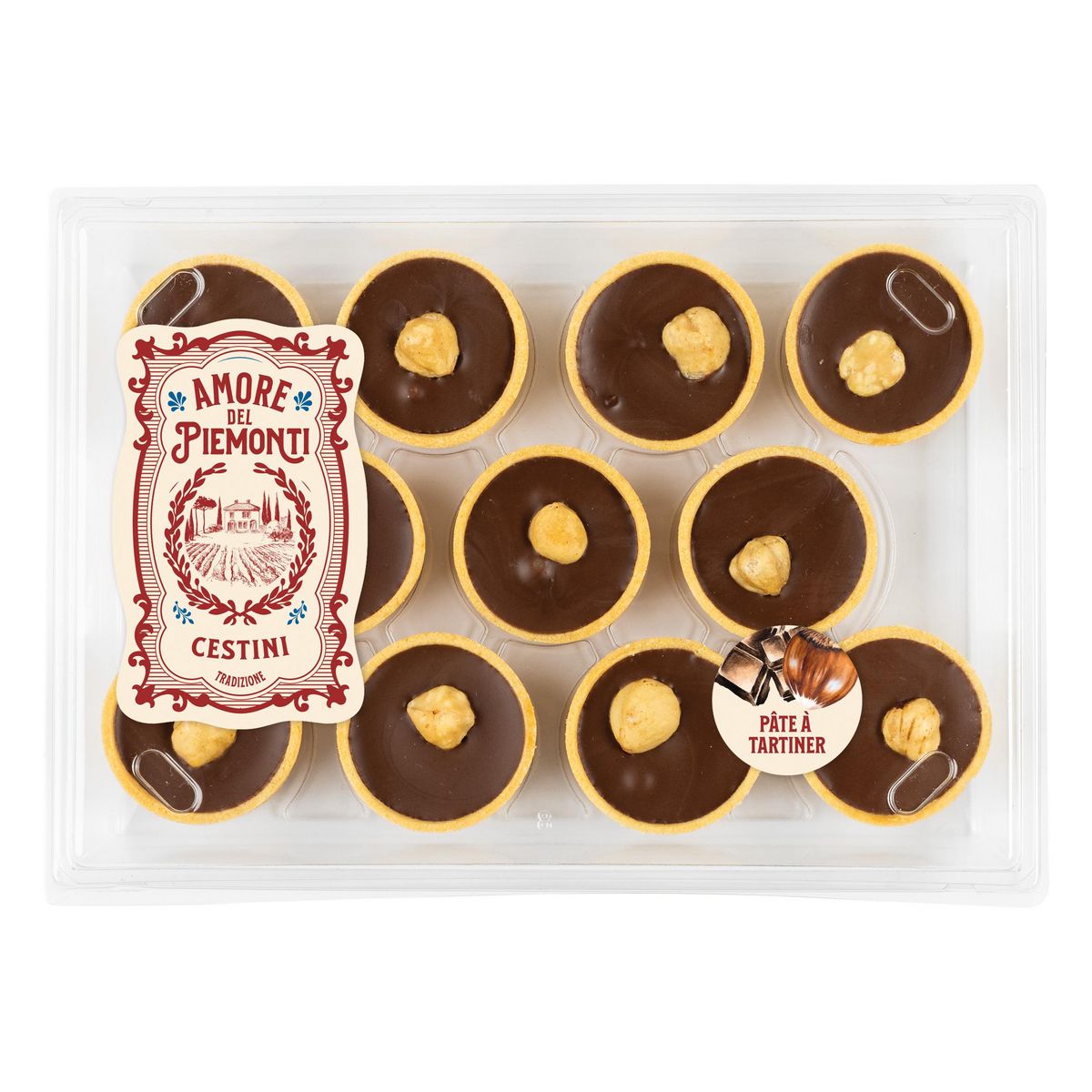 AMORE DEL PIEMONTI Cestini Chocolat Noir 187g