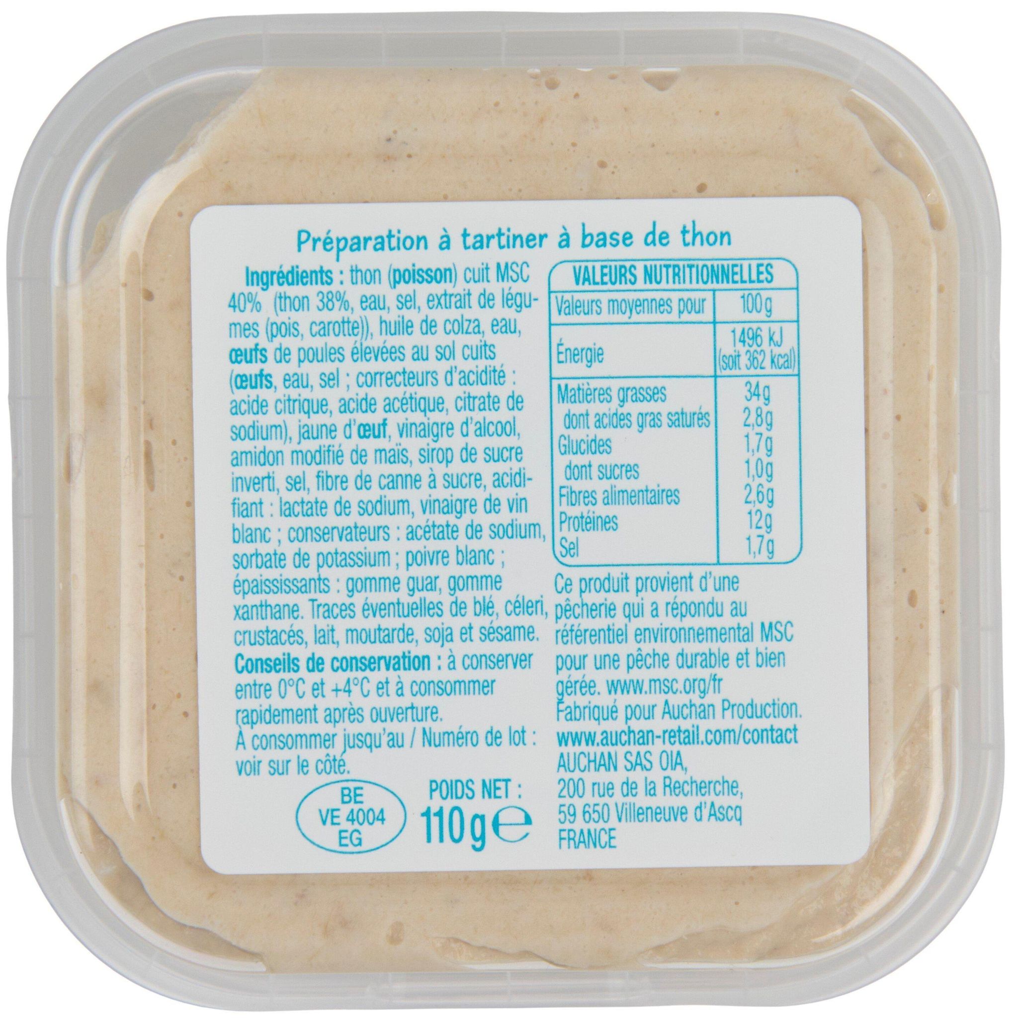 Voir la diapositive 3 : POUCE Tartinable thon 110g