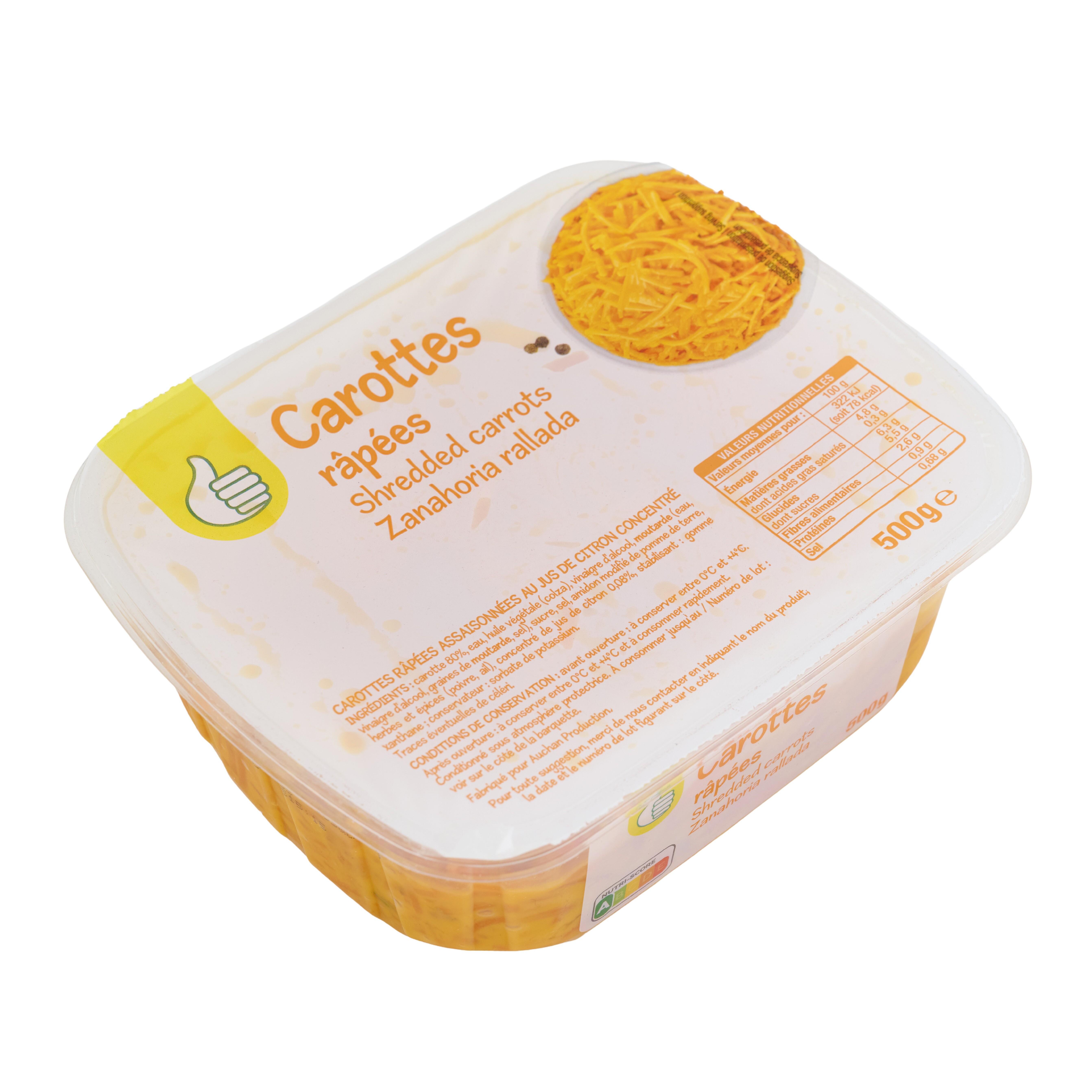 Voir la diapositive 2 : POUCE Carottes râpées 500g