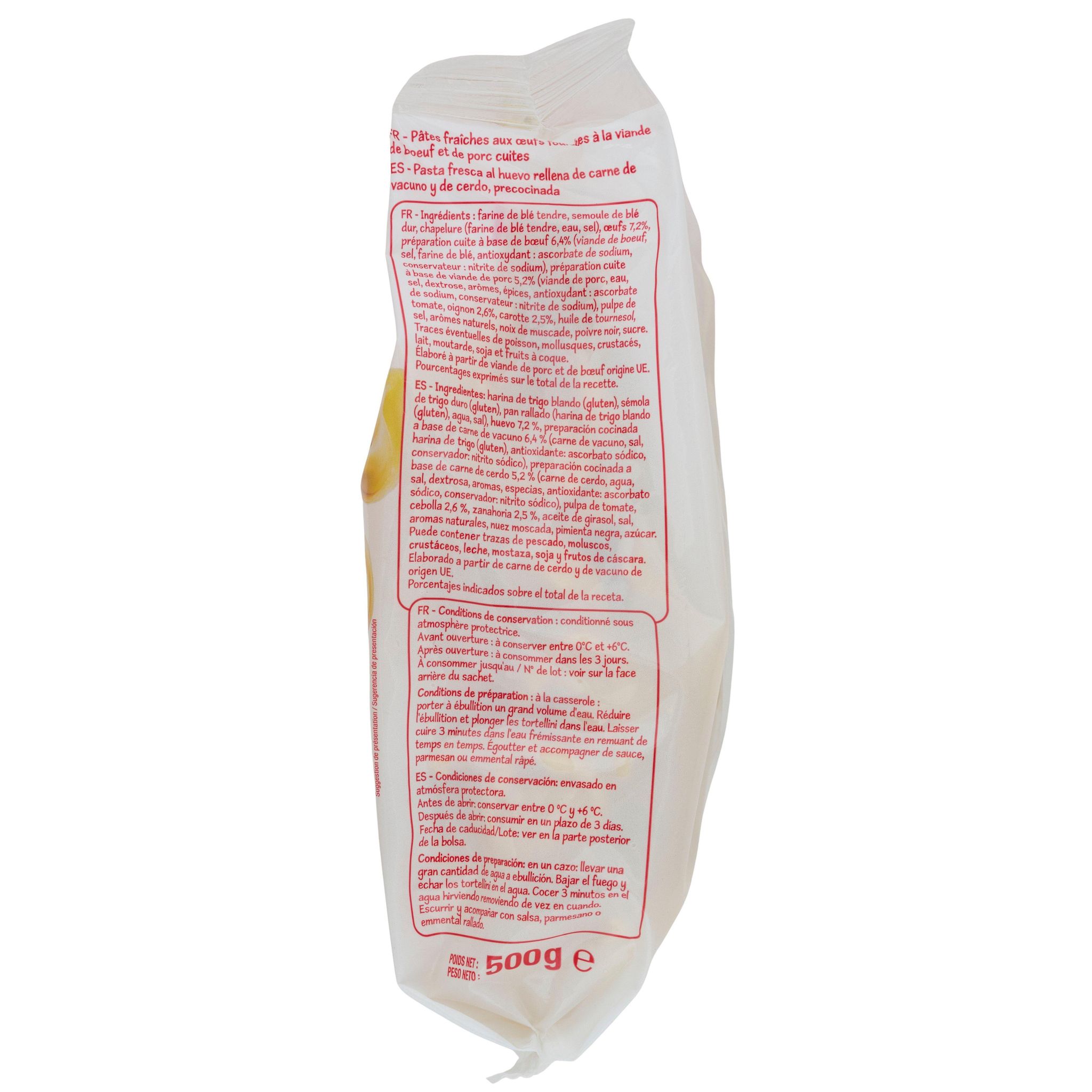 Voir la diapositive 3 : POUCE Tortellini à la viande 500g