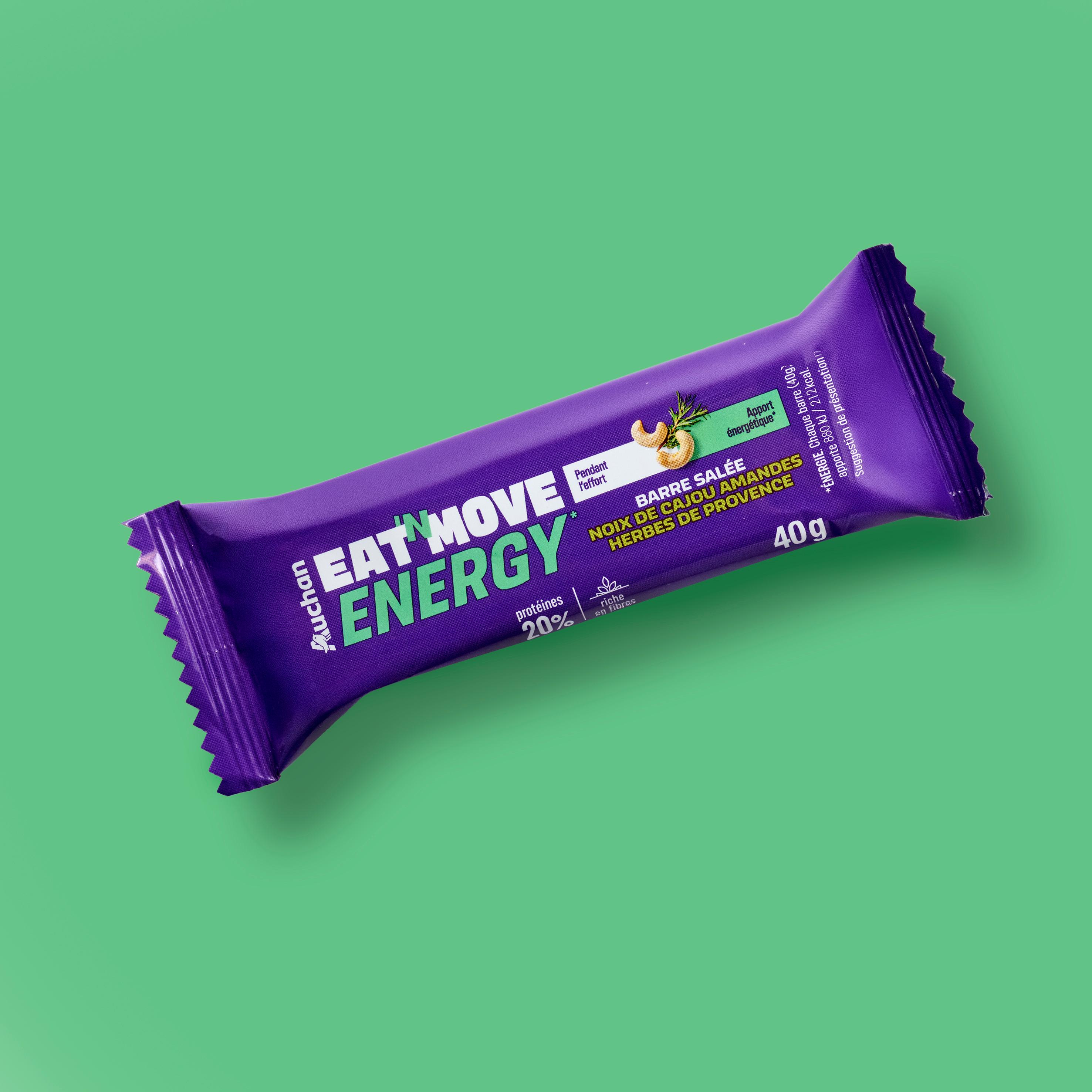 Voir la diapositive 5 : AUCHAN EAT'N MOVE Barre énergétique salée noix de cajou herbes de Provence 40g