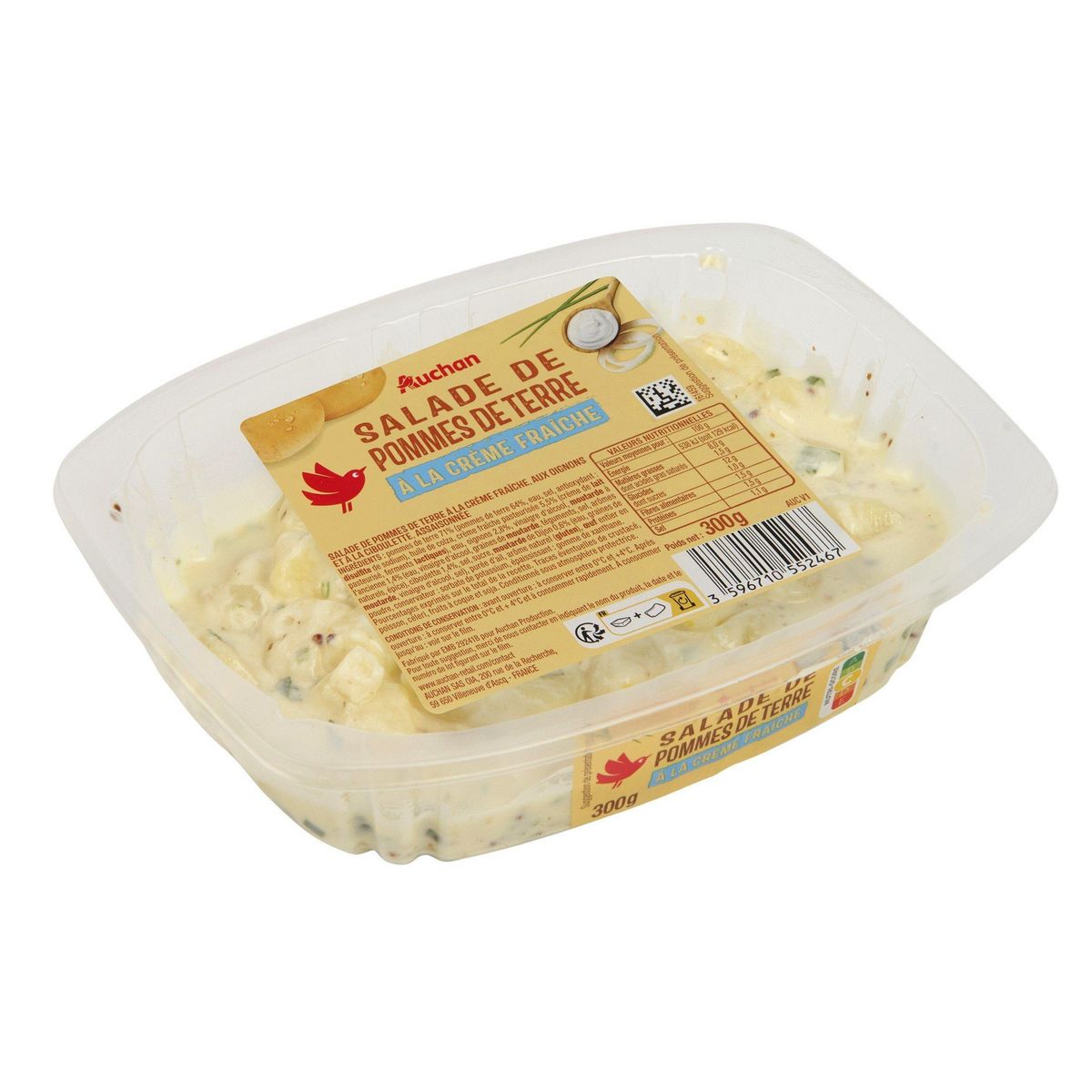 AUCHAN Salade de pommes de terre à la crème fraîche 300g