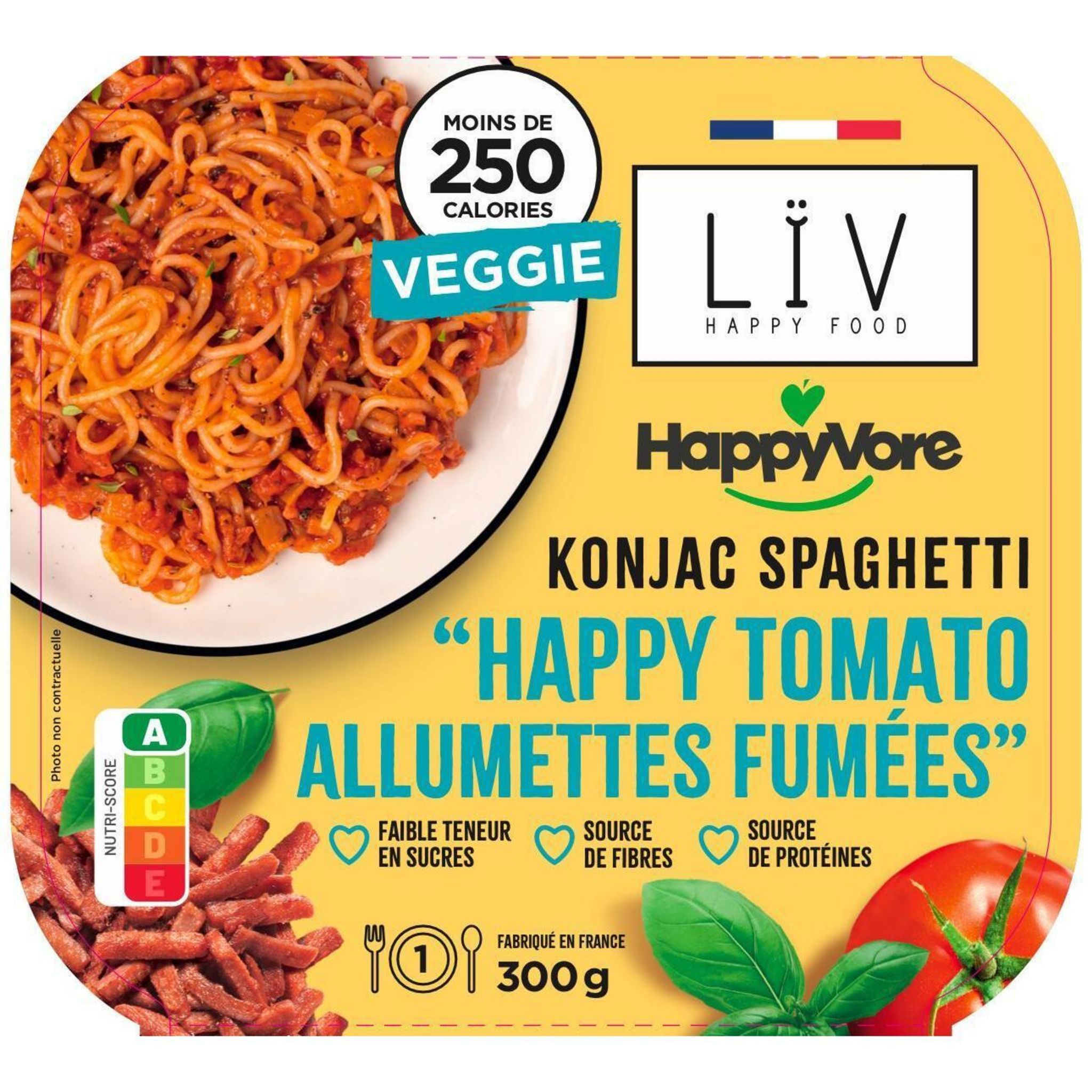 LIV HAPPY FOOD HappyVore Spaghetti konjac happy tomato aux allumettes fumées 300g