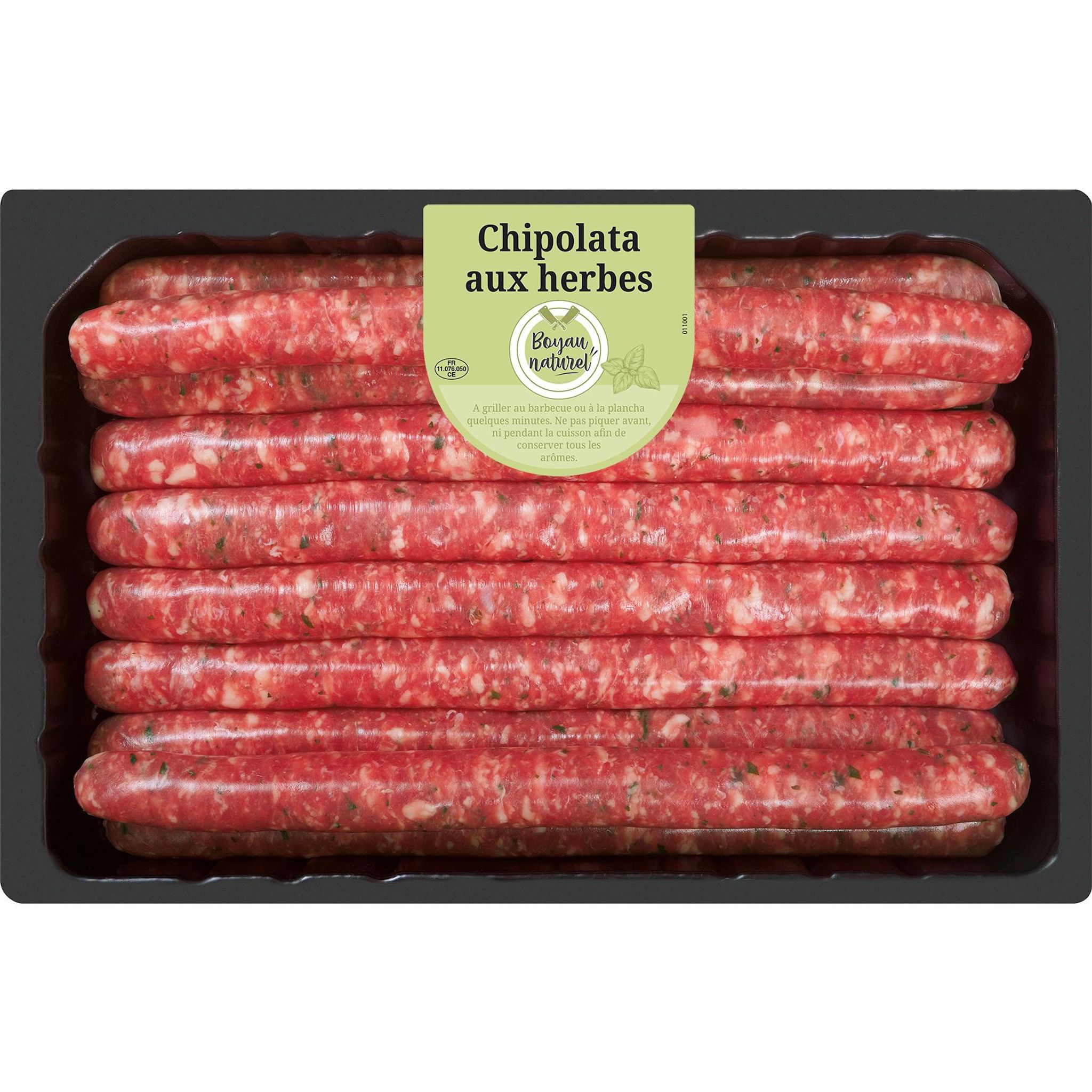 LES BRASERADES Chipolata aux herbes, boyau naturel 10 pièces 700g