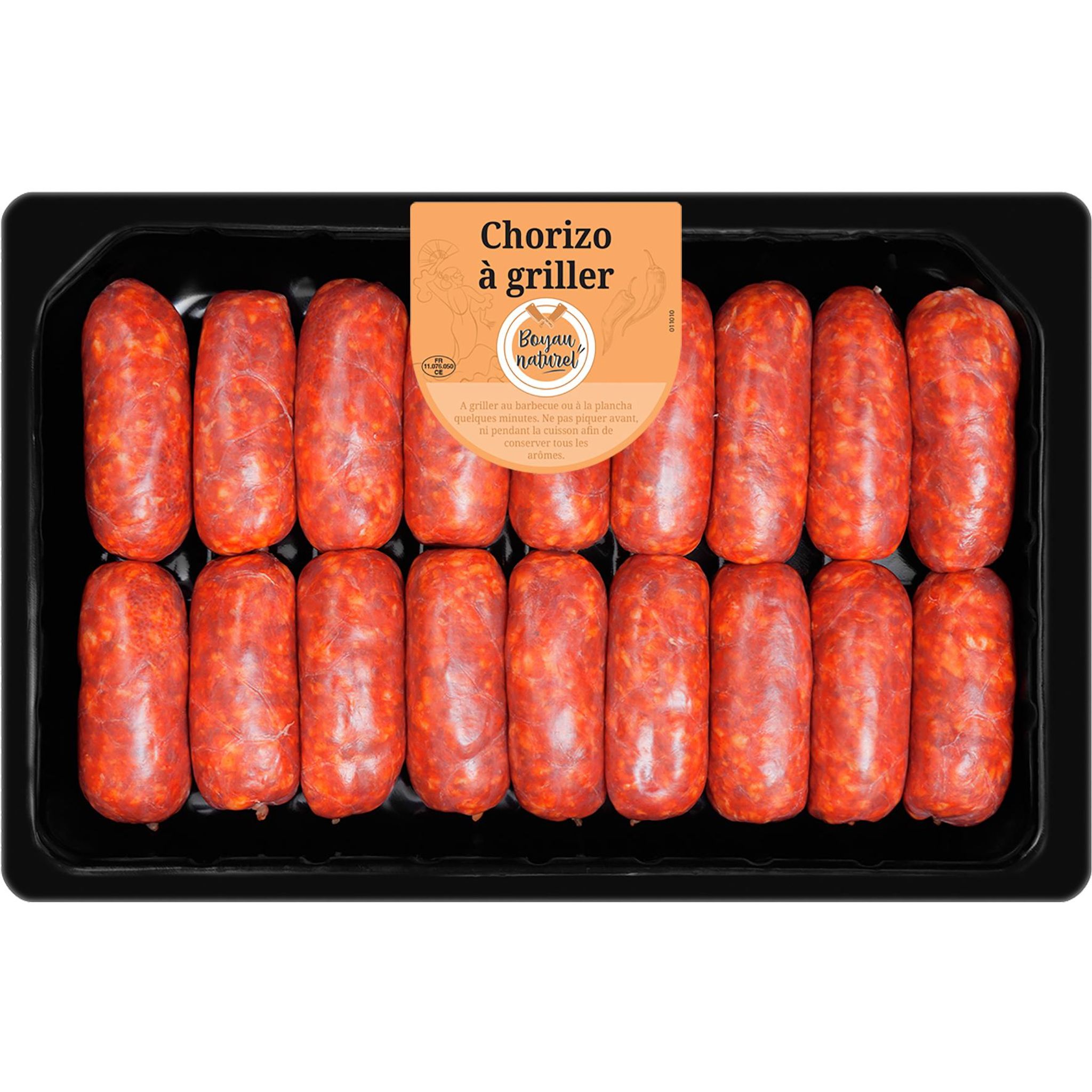 LES BRASERADES Chorizo à griller, boyau naturel 18 pièces 720g
