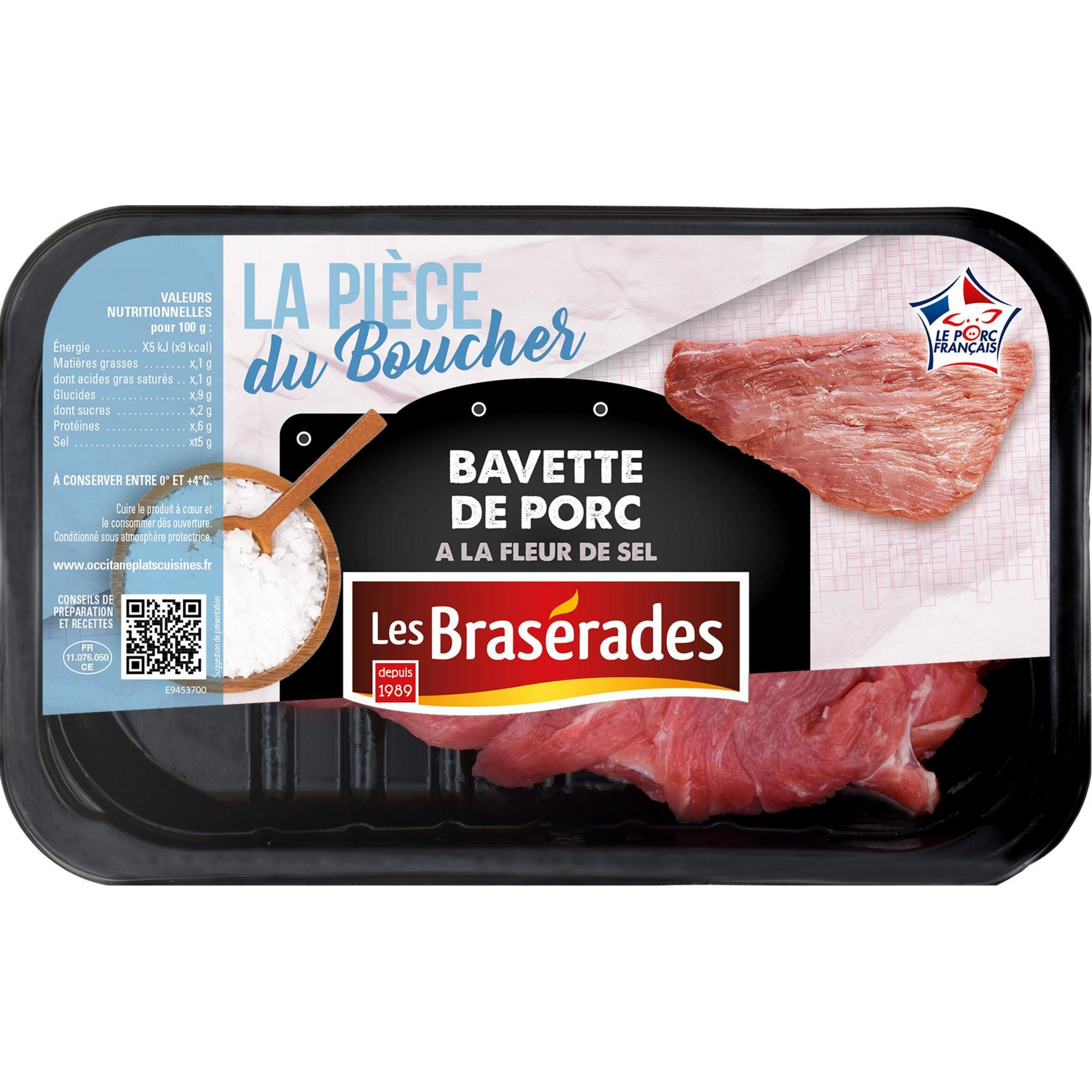 LES BRASERADES Bavette de porc à la fleur de sel environ 0,250 kg