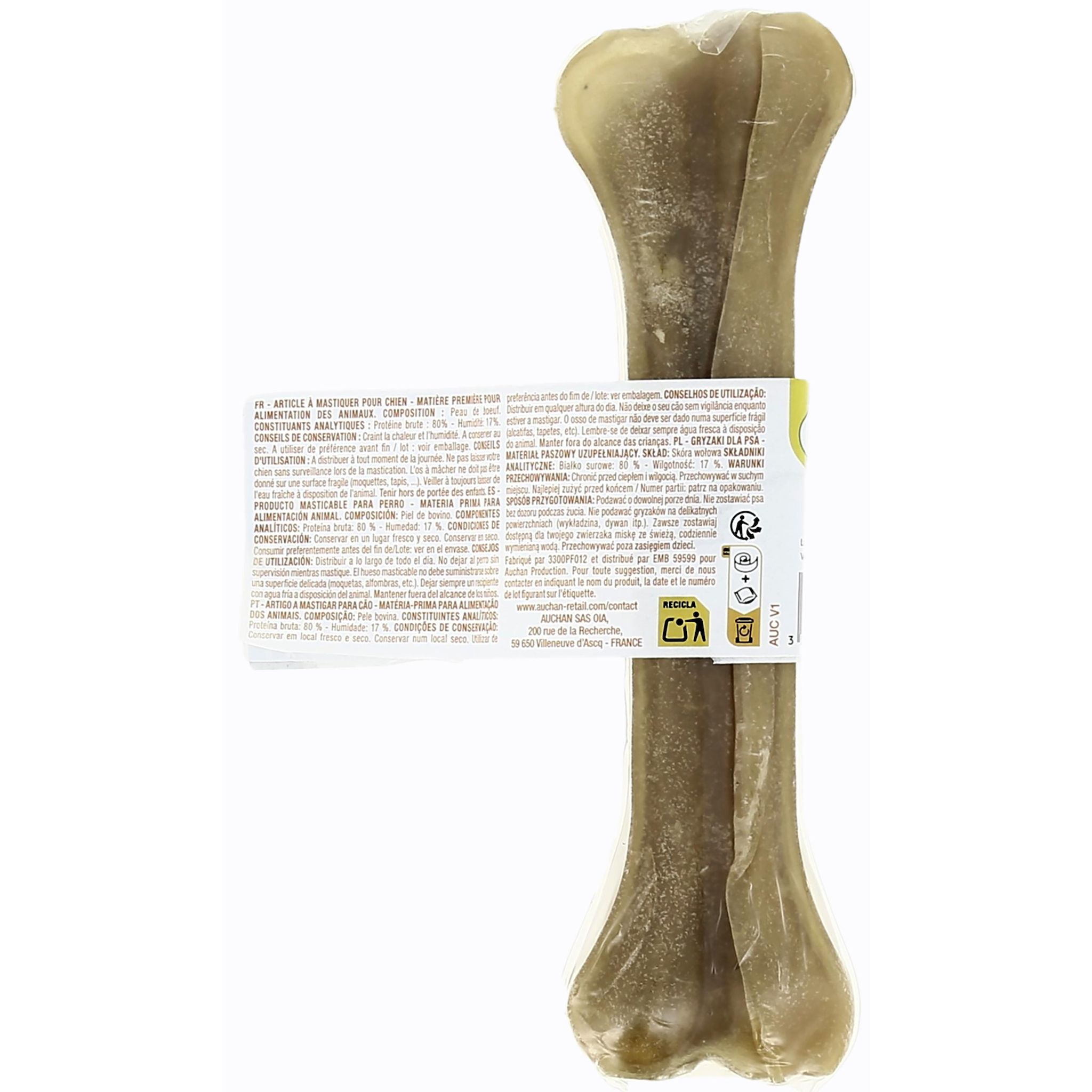 Voir la diapositive 2 : POUCE Os maxi à mâcher pour chien 140g