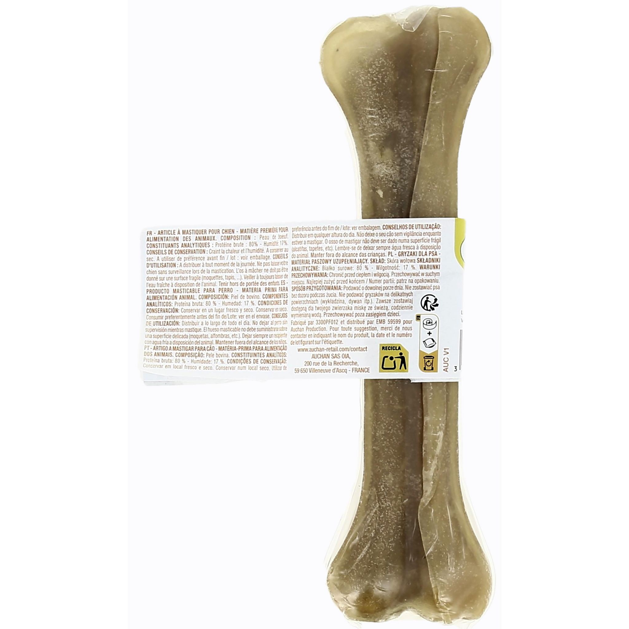 Voir la diapositive 3 : POUCE Os maxi à mâcher pour chien 140g