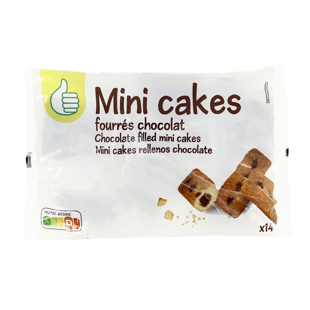 POUCE Mini cakes fourrés au chocolat 420g